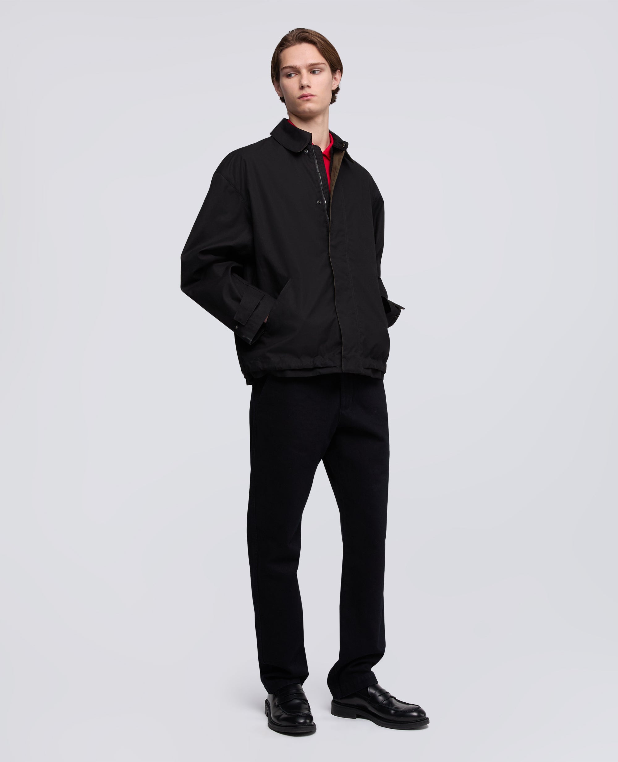 GIUBBOTTO IN COTONE DRY WAX-NERO-BLACK-NEGRO-SCHWARZ-NOIR