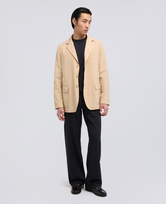 BLAZER IN LANA-POLIESTERE COMFORT-NATURALE-NATURAL-NATURAL-NATURLICH-NATUREL