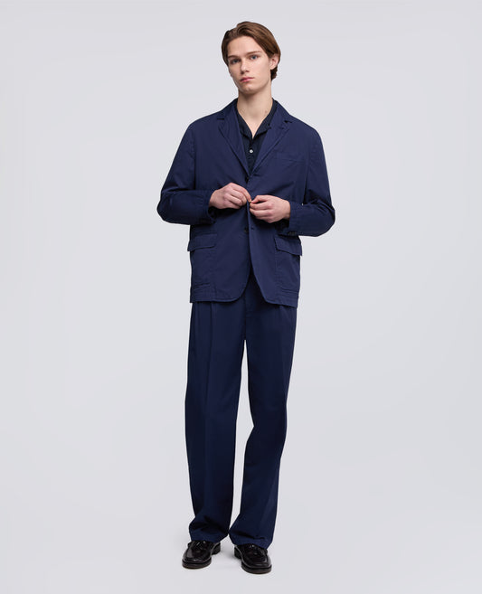 BLAZER IN MICRO TWILL DI COTONE TINTO CAPO-BLUETTE-LIGHT BLUE-AZUL CLARO-HELLBLAU-BLEU