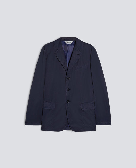 BLAZER IN MICRO TWILL DI COTONE TINTO CAPO-NAVY-NAVY-AZUL MARINO-NAVY-NAVY