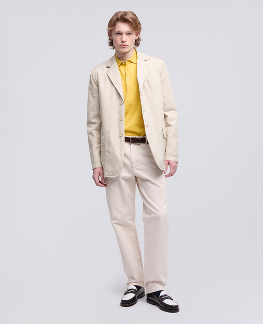 BLAZER IN MICRO TWILL DI COTONE TINTO CAPO-SASSO-STONE-PIEDRA-STEIN-PIERRE