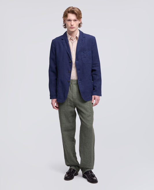 BLAZER SFODERATO IN LINO-BLUETTE-LIGHT BLUE-AZUL CLARO-HELLBLAU-BLEU