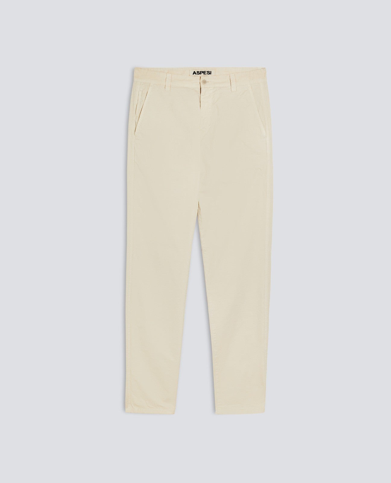 PANTALONE CHINO IN GABARDINA DI COTONE E LINO-SASSO-STONE-PIEDRA-STEIN-PIERRE