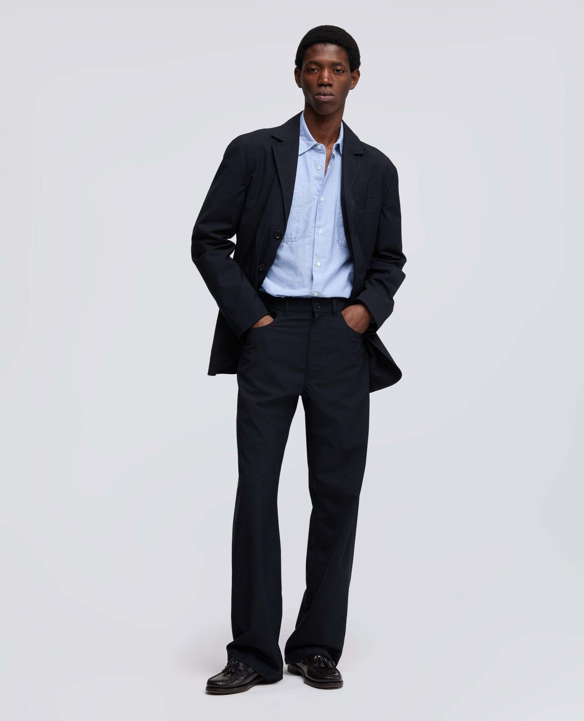 PANTALONE IN TELA DI LANA - POLIESTERE-BLU/BLACK-NAVY / BLACK-BLU/BLACK-BLU/BLACK-BLU/BLACK