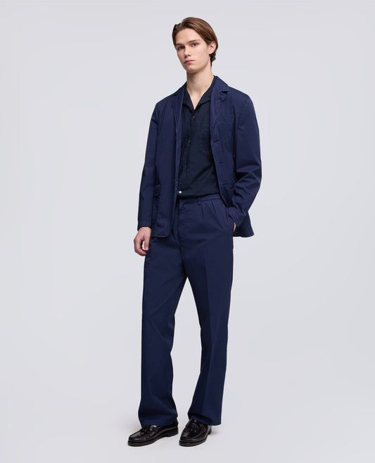 PANTALONE DOPPIA PINCE IN MICRO TWILL DI COTONE-BLUETTE-LIGHT BLUE-AZUL CLARO-HELLBLAU-BLEU