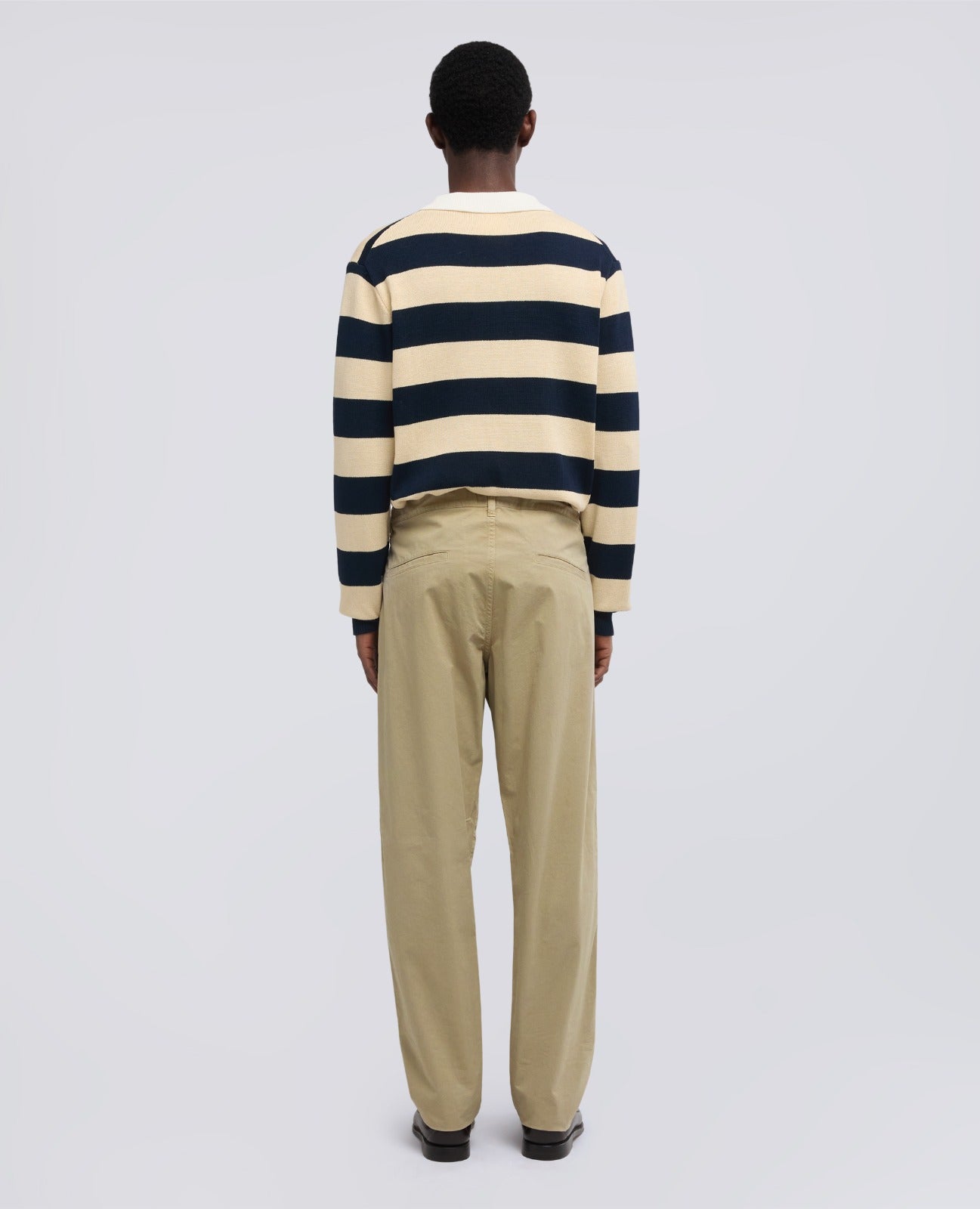 PANTALONE CHINO IN GABARDINA DI COTONE-BEIGE-BEIGE-BEIS-BEIGE-BEIGE