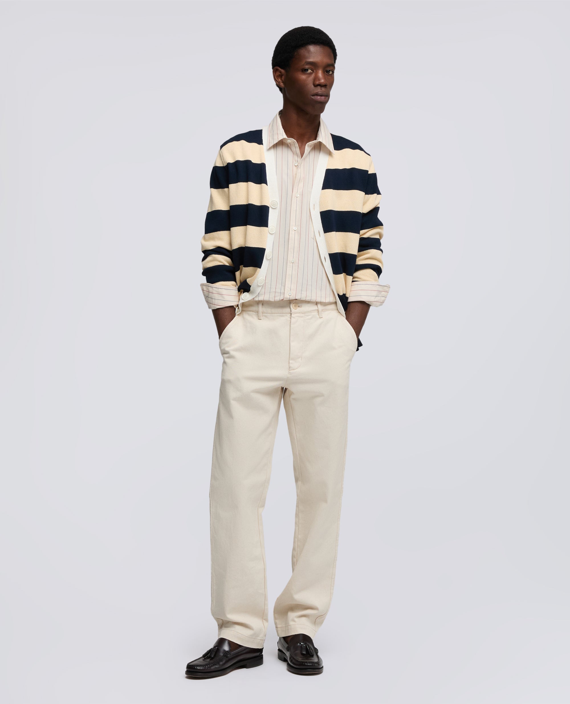 PANTALONE IN BULL DI COTONE NATURALE-NATURALE-NATURAL-NATURAL-NATURLICH-NATUREL