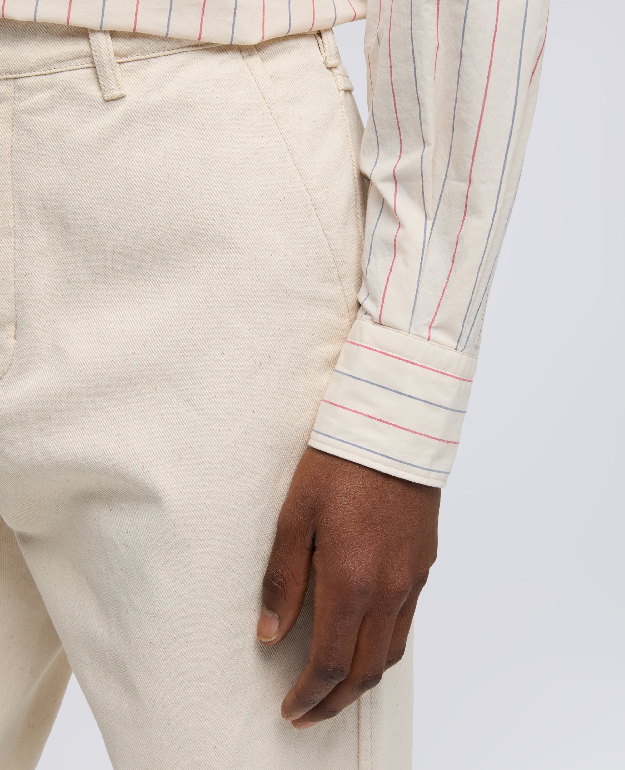 PANTALONE IN BULL DI COTONE NATURALE-NATURALE-NATURAL-NATURAL-NATURLICH-NATUREL