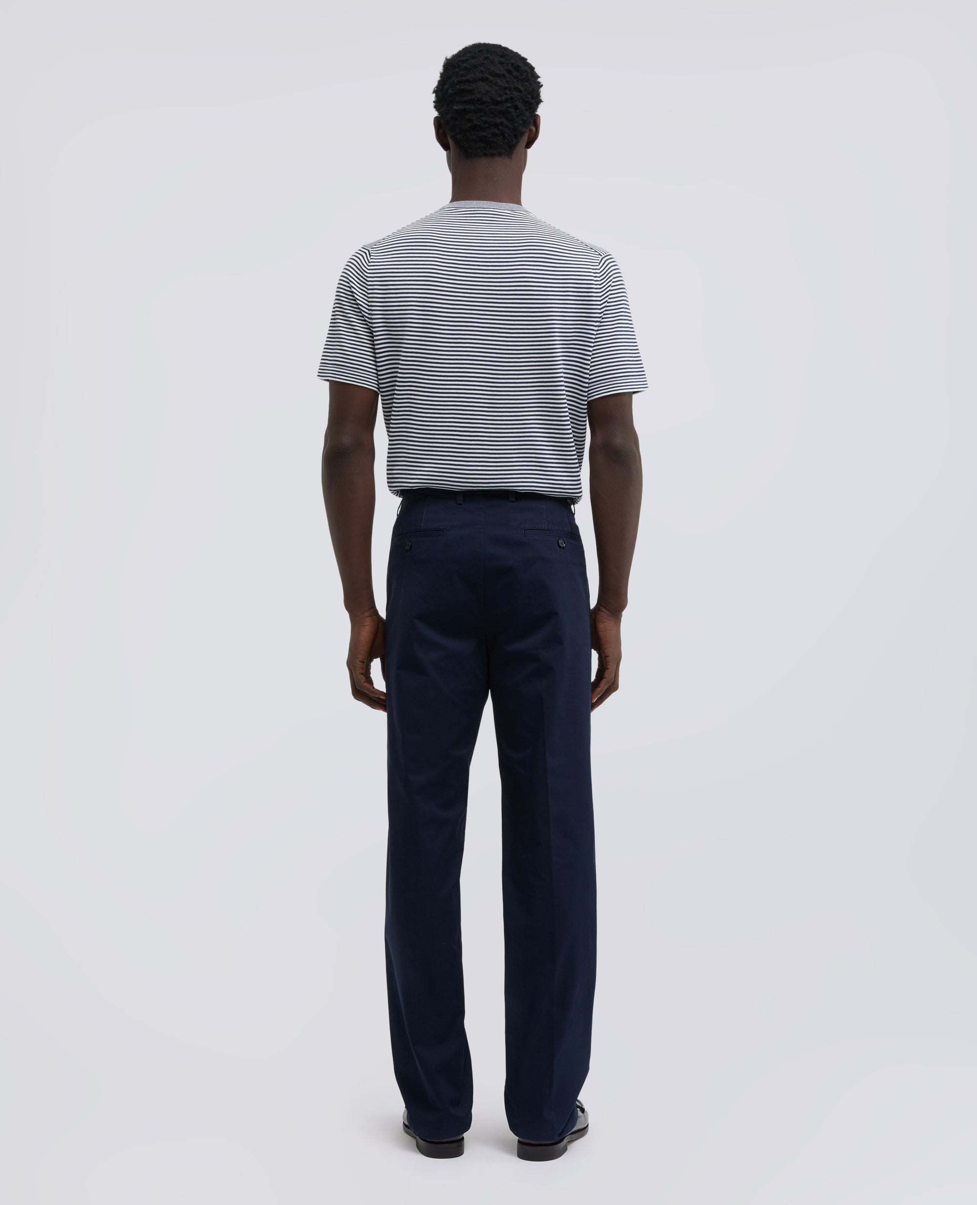 PANTALONE IN TWILL DI COTONE-NAVY-NAVY-AZUL MARINO-NAVY-NAVY