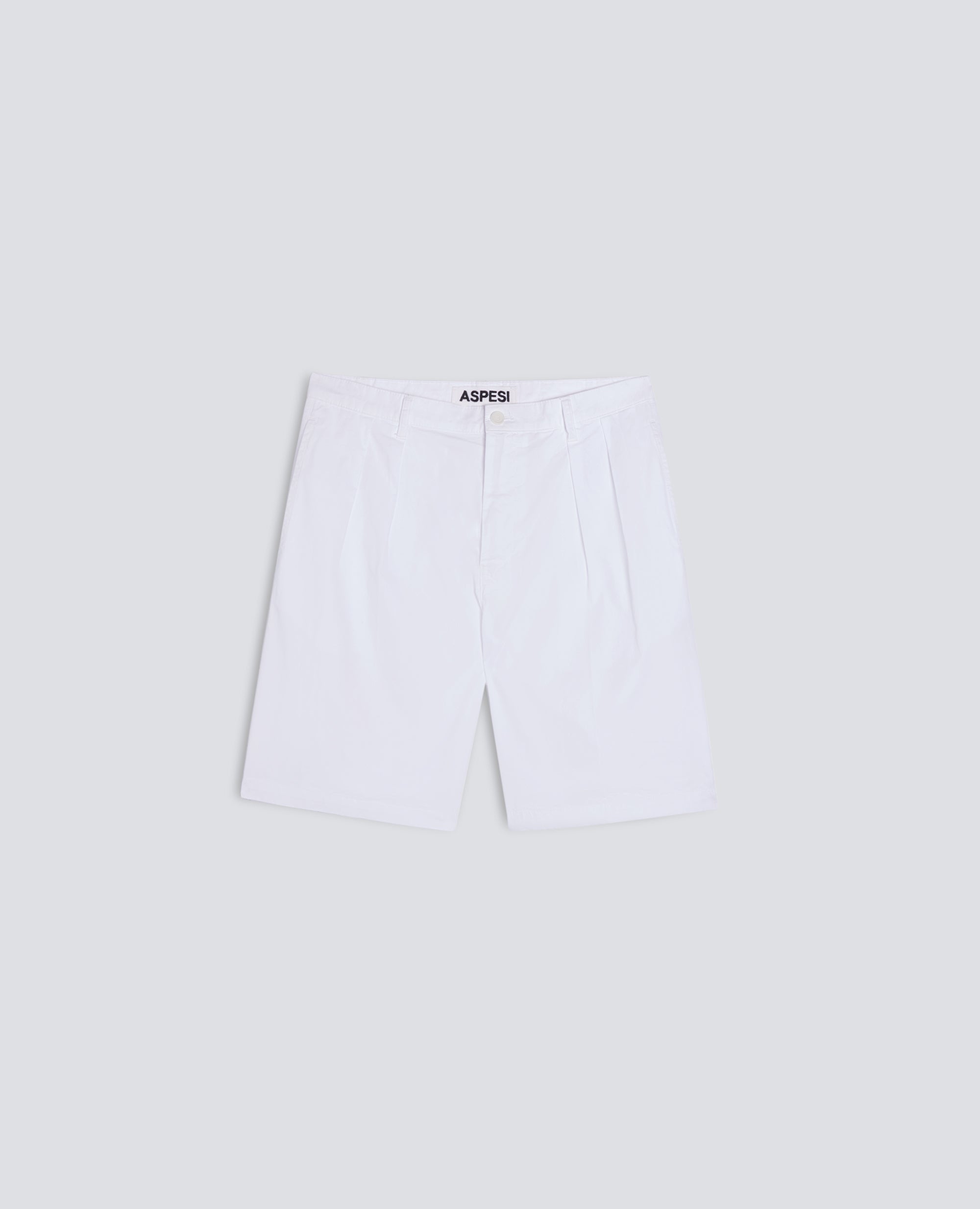 BERMUDA IN TELA DI COTONE TINTO CAPO-BIANCO-WHITE-BLANCO-WEISS-BLANC