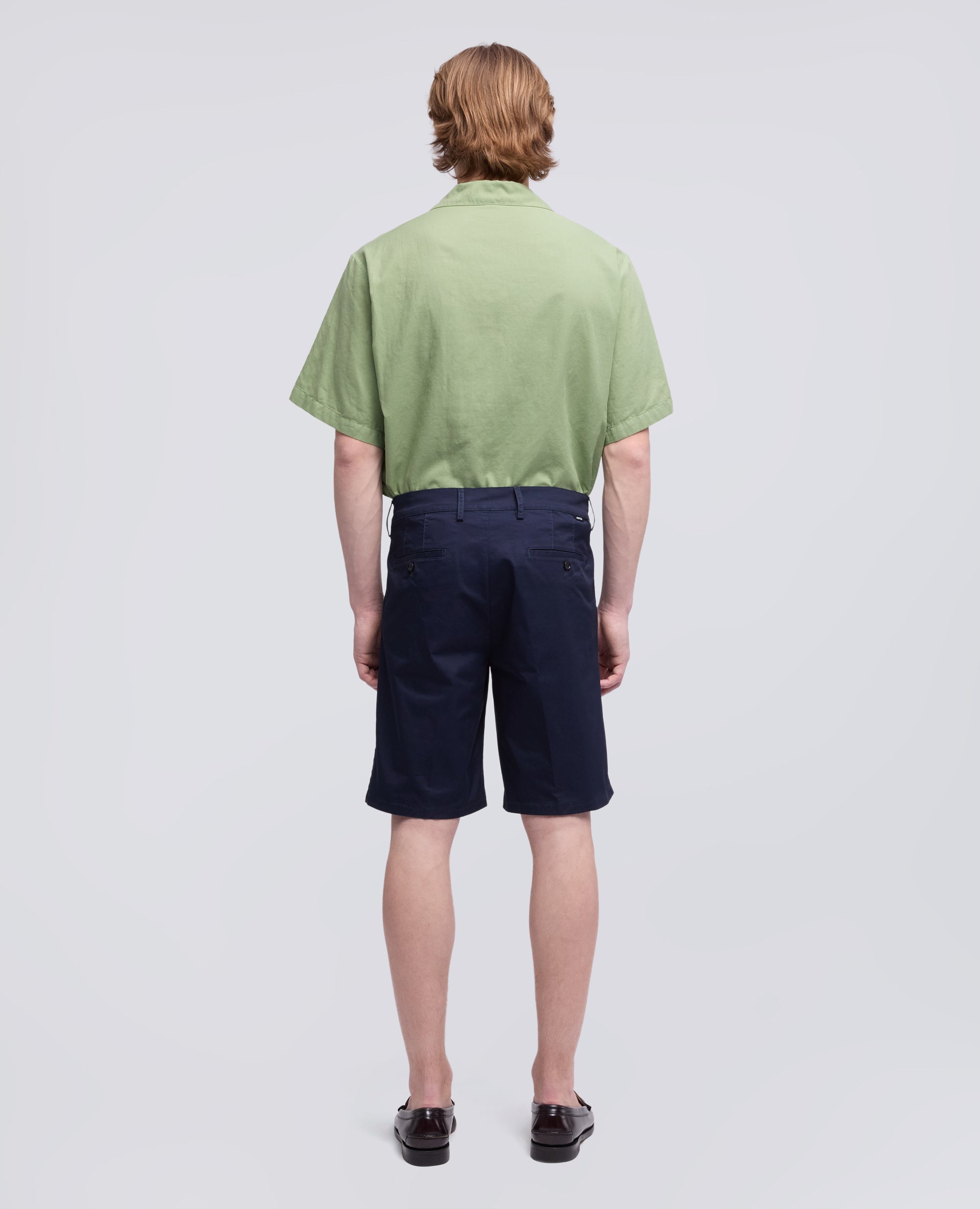 BERMUDA IN TWILL DI COTONE-NAVY-NAVY-AZUL MARINO-NAVY-NAVY