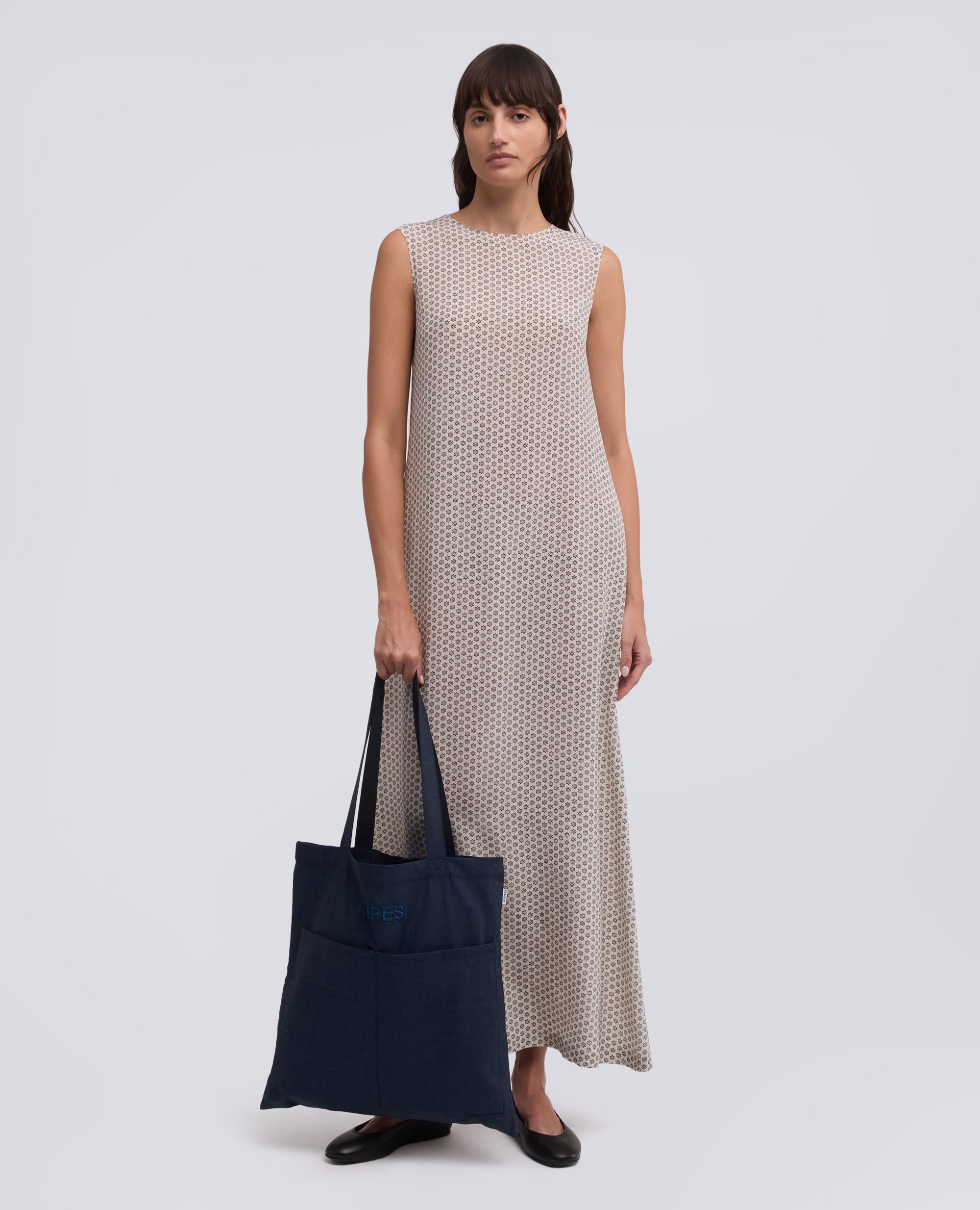 BORSA SHOPPING IN CHAMBRAY-BLU-BLUE-AZUL-BLAU-BLEU