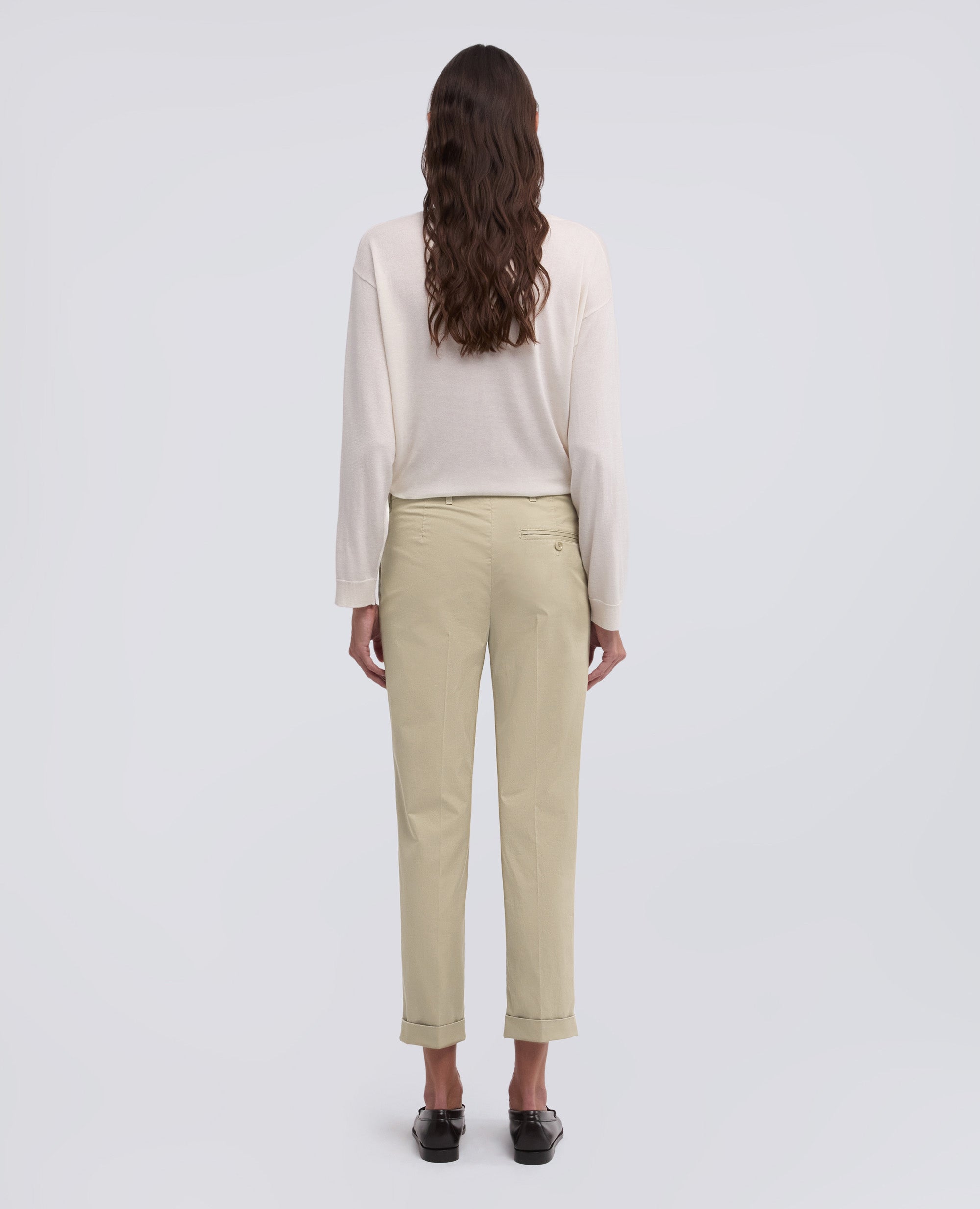 PANTALONE IN TWILL DI COTONE STRETCH-COLONIALE-COLONIAL BEIGE-COLONIAL-KOLONIALBEIGE-COLONIAL