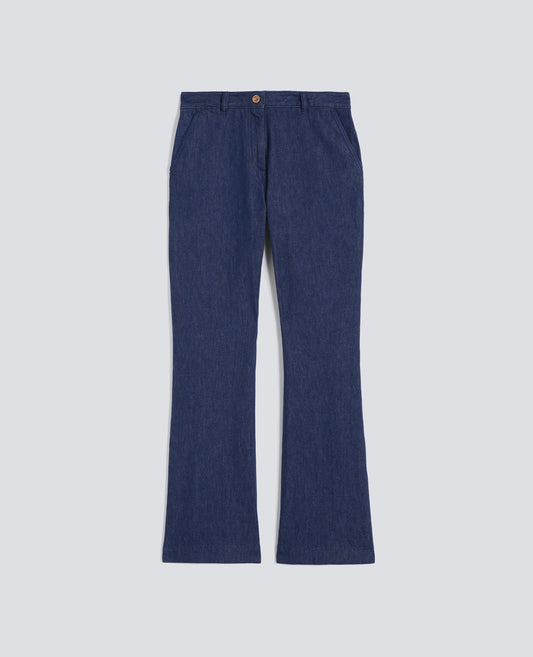 PANTALONE IN DENIM TWILL DI COTONE E LYOCELL-DENIM-DENIM-DENIM-DENIM-DENIM