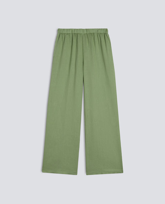 PANTALONE IN LINO-SALVIA-SAGE GREEN-ARENA-SALBEIGRUN-SAUGE