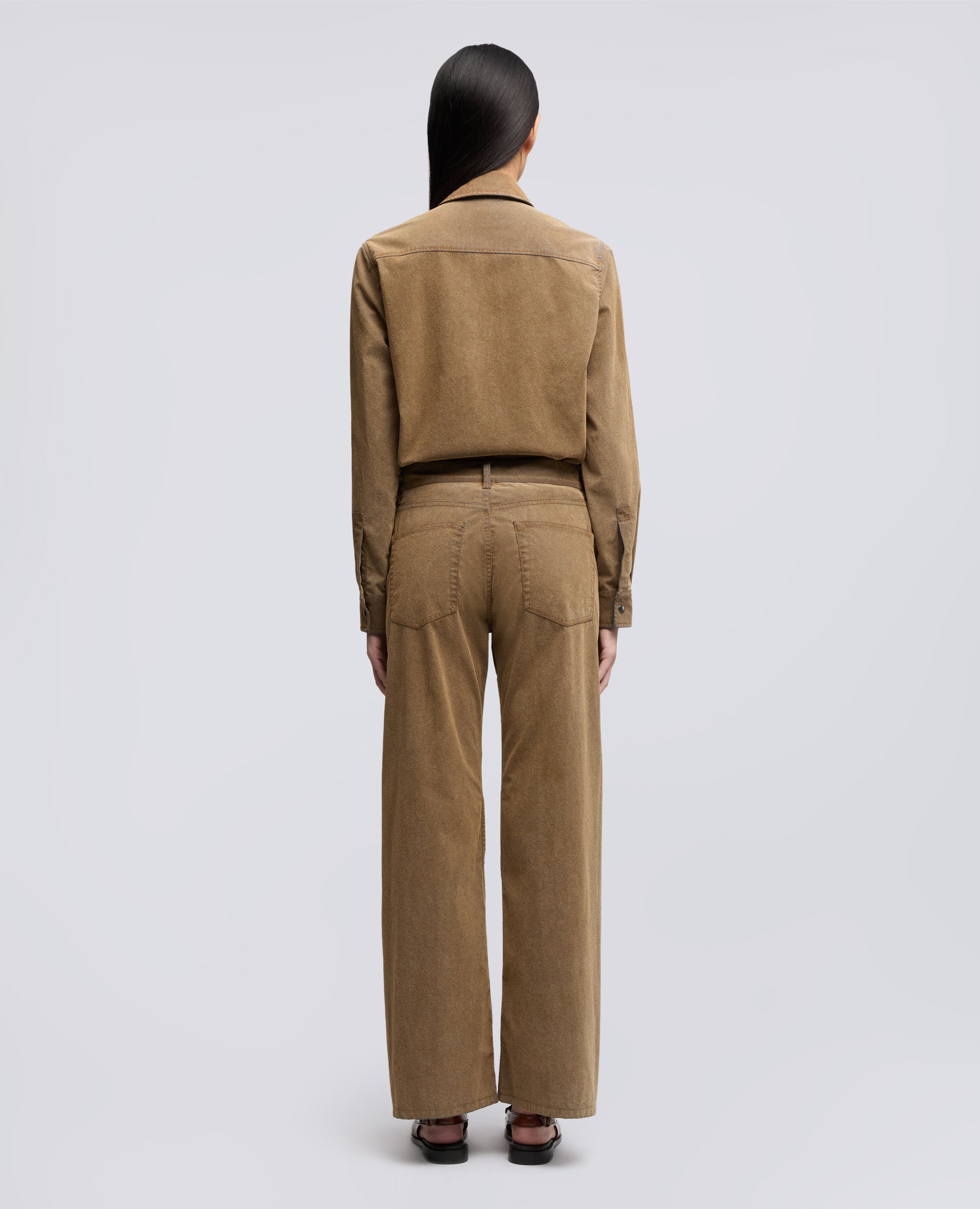 PANTALONE IN CHAMBRAY FLOCCATO PELLE-CHAMBRAY FLOCCATO-CHAMBRAY FLOCCATO-CHAMBRAY FLOCCATO-CHAMBRAY FLOCCATO-CHAMBRAY FLOCCATO