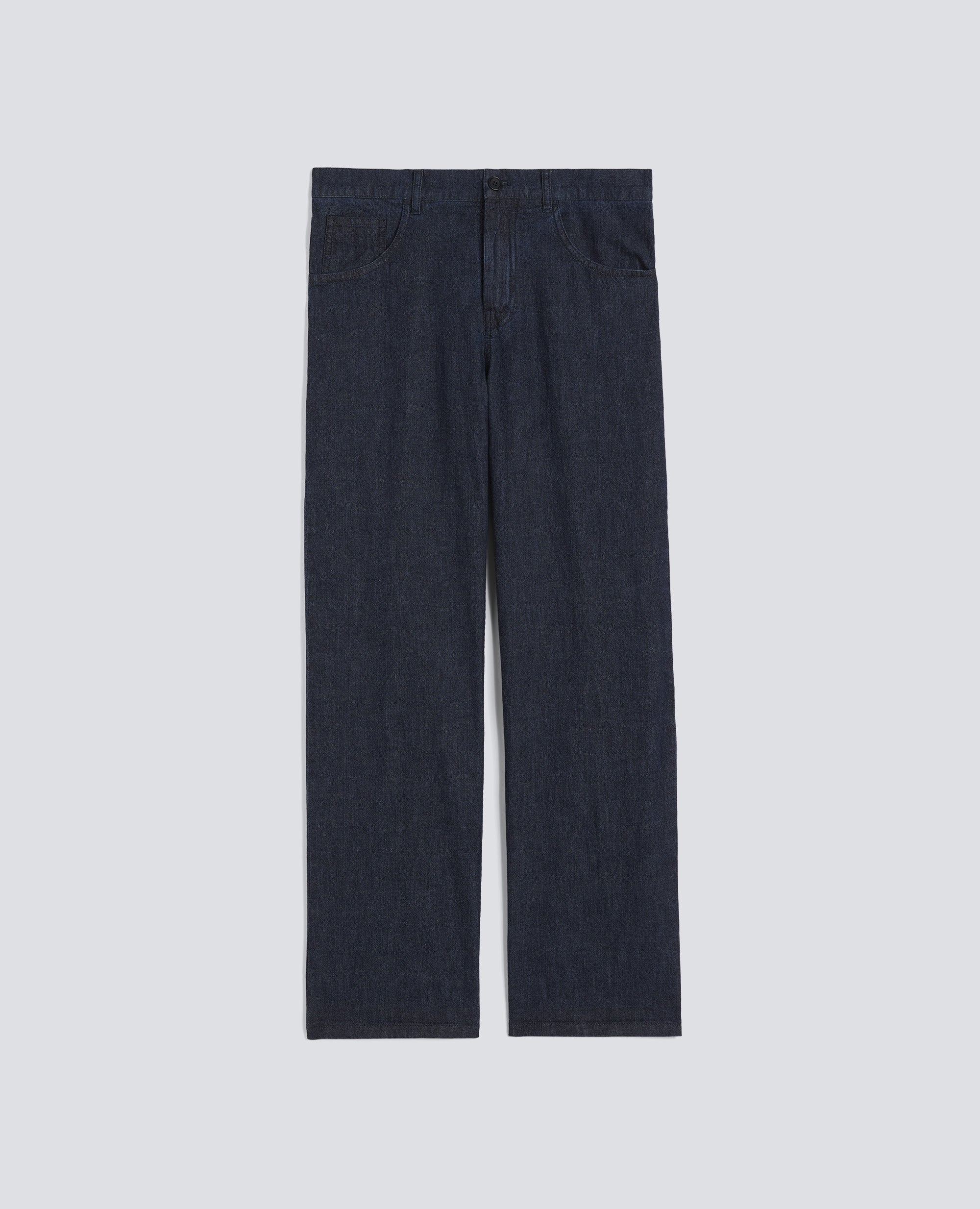 PANTALONE IN DENIM LEGGERO-DENIM SCURO-DARK DENIM-DENIM OSCURO-DUNKLES DENIM-DENIM FONCE