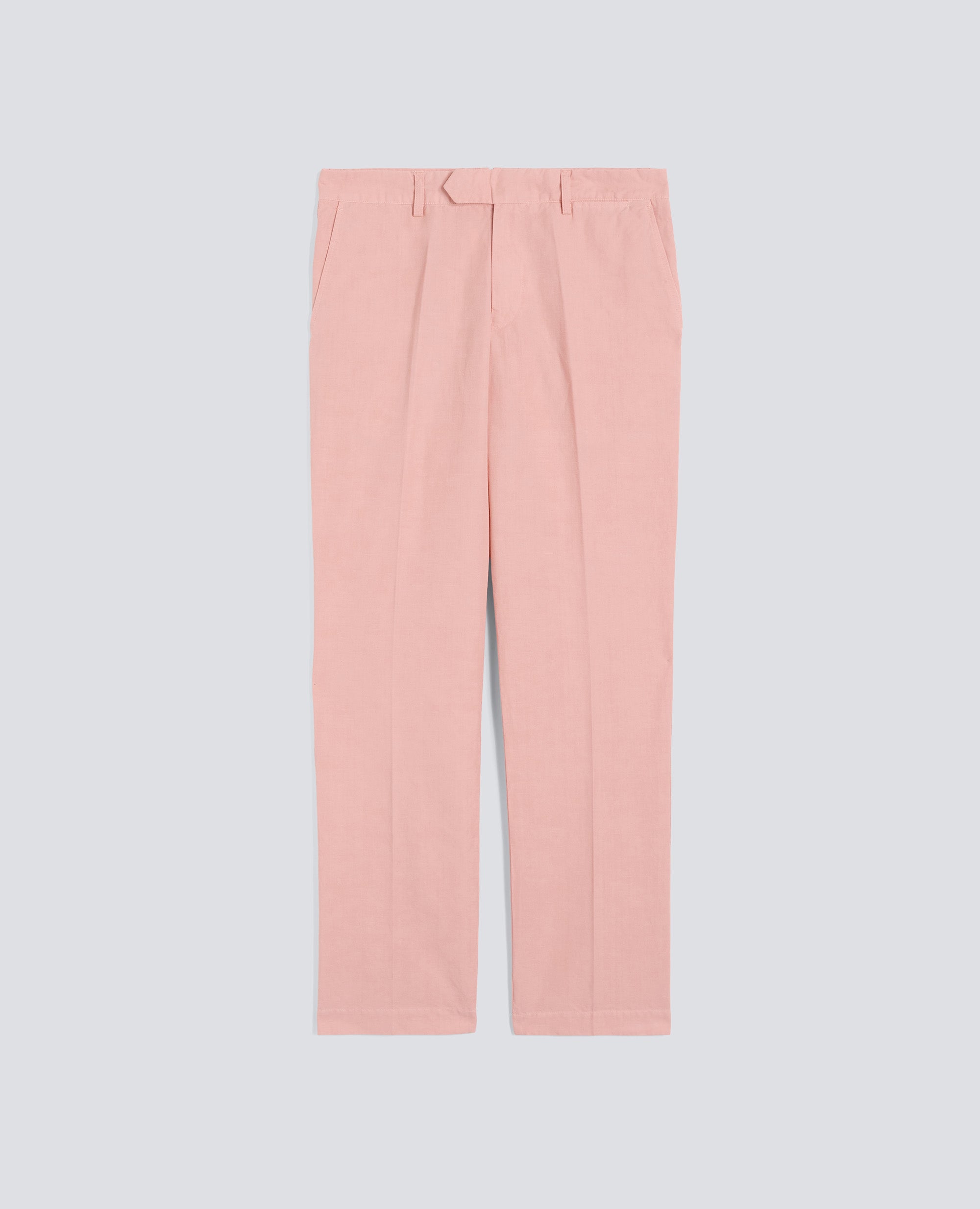 PANTALONE IN TELA FIAMMATA COTONE E LINO TINTO CAPO-ROSA-PINK-ROSA-ROSA-ROSE