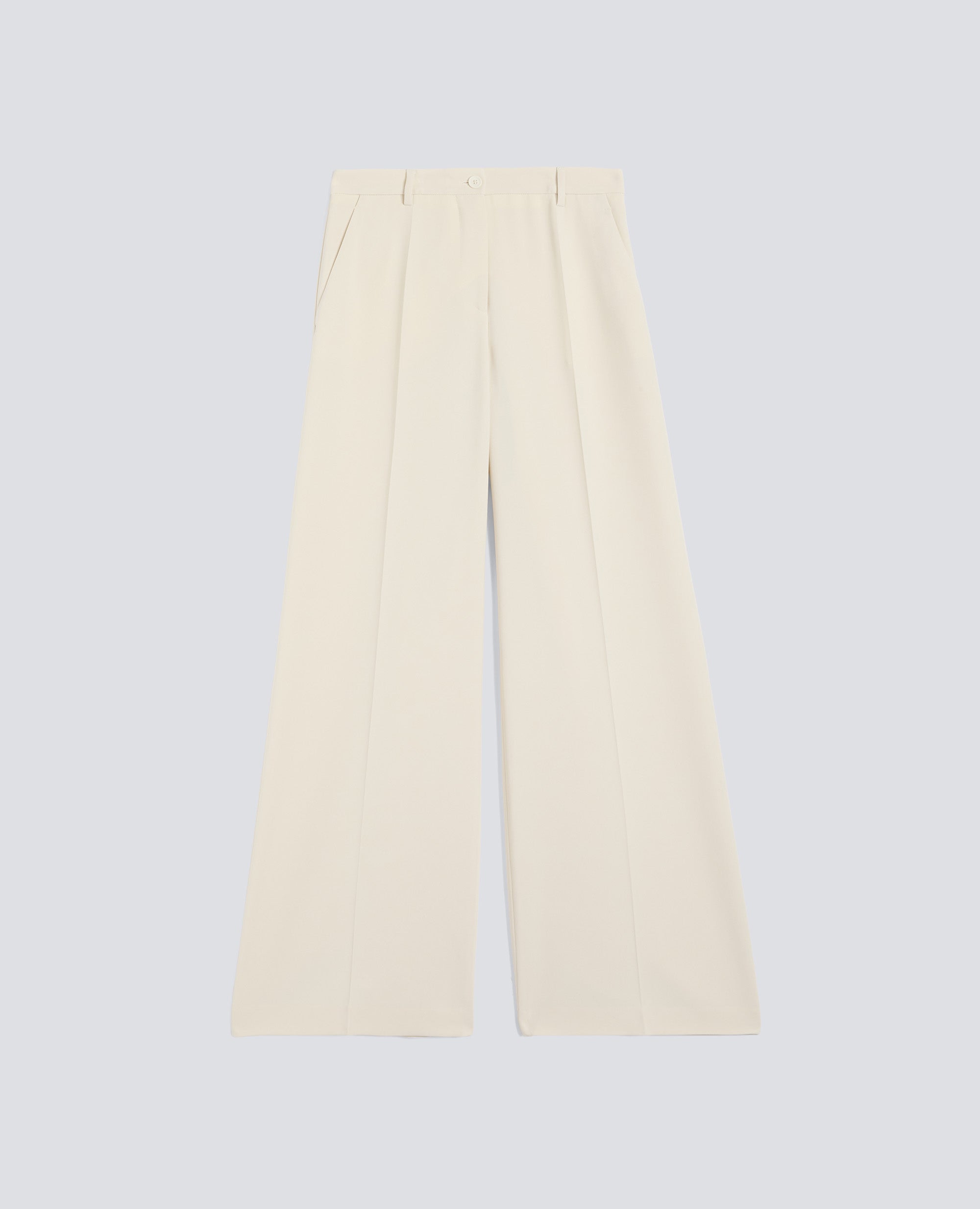 PANTALONE IN CADY CREPE IN TRIACETATO POLIESTERE-NATURALE-NATURAL-NATURAL-NATURLICH-NATUREL