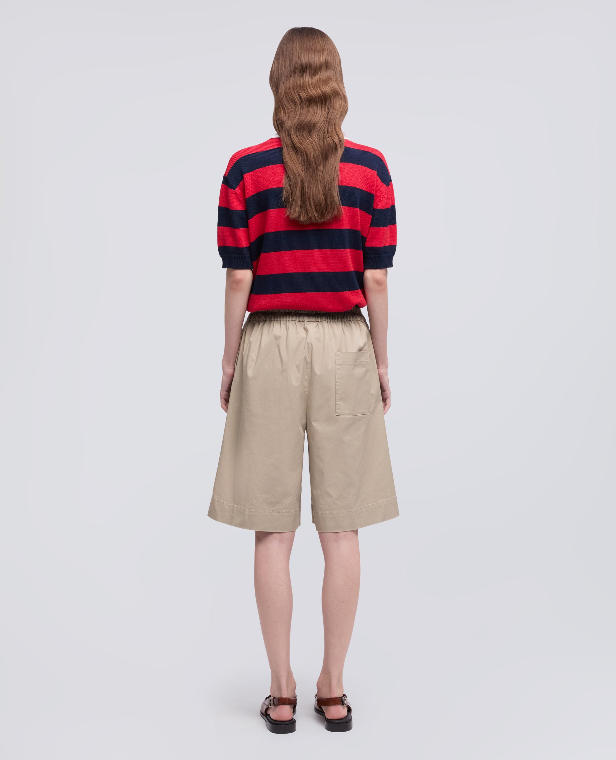 BERMUDA IN TWILL DI COTONE STRETCH-COLONIALE-COLONIAL BEIGE-COLONIAL-KOLONIALBEIGE-COLONIAL