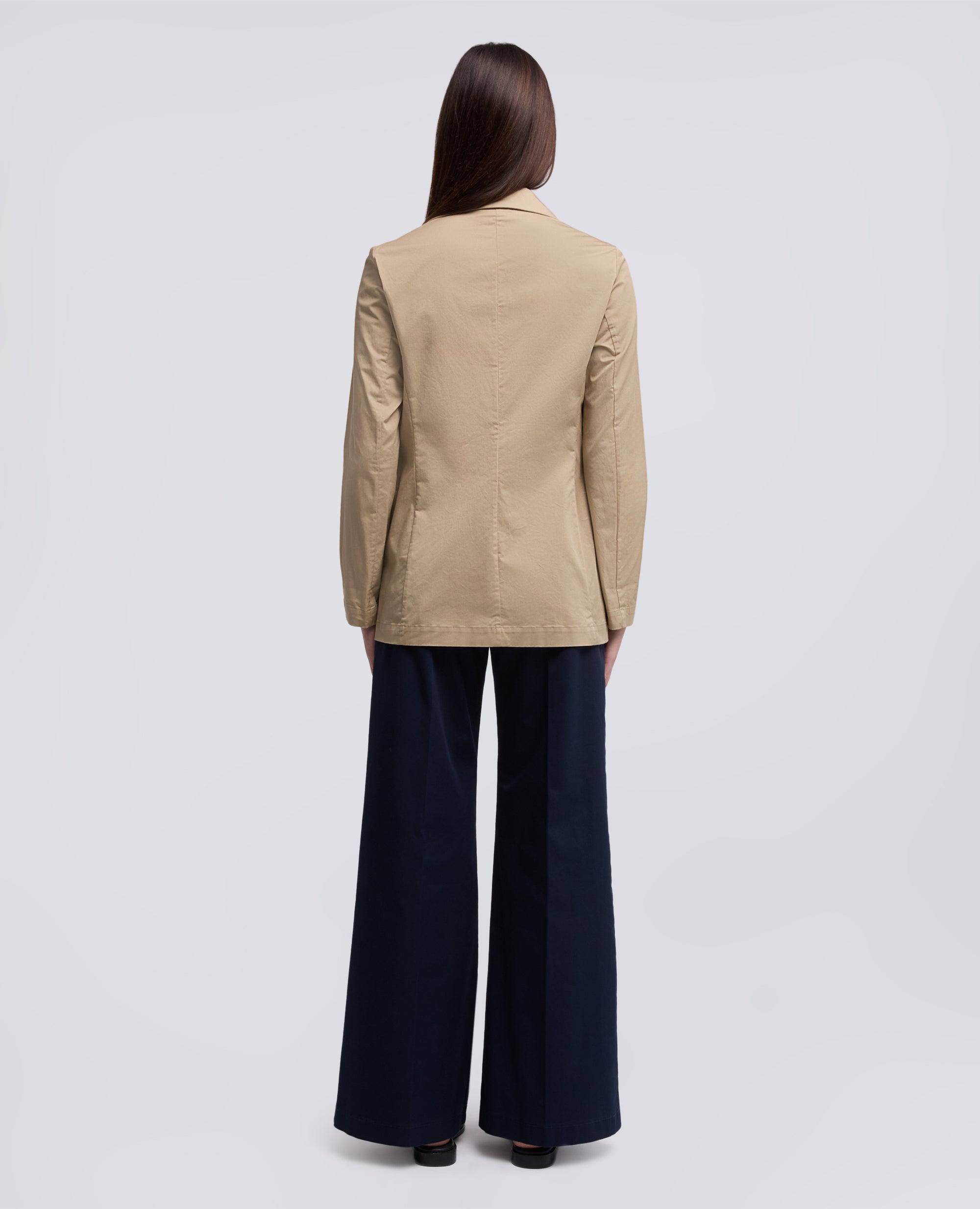 GIACCA MONOPETTO DECOSTRUITA IN TWILL DI COTONE-COLONIALE-COLONIAL BEIGE-COLONIAL-KOLONIALBEIGE-COLONIAL