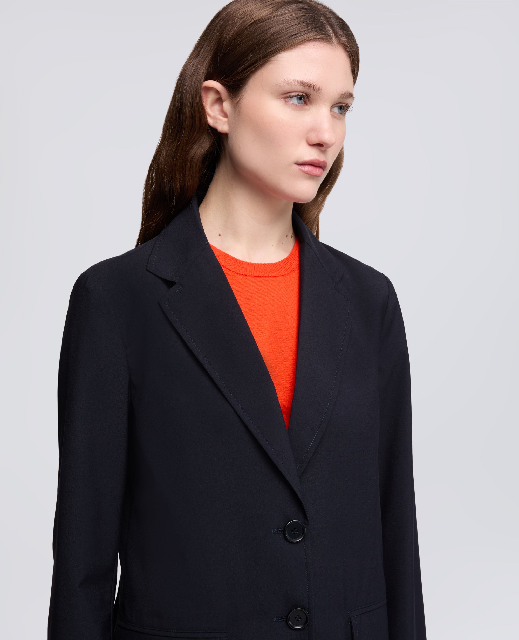 GIACCA MONOPETTO DECOSTRUITA IN TELA TECNICA DI LANA E MICROFIBRA DI POLIESTERE-BLUBLACK-BLUBLACK-BLUBLACK-BLUBLACK-BLUBLACK