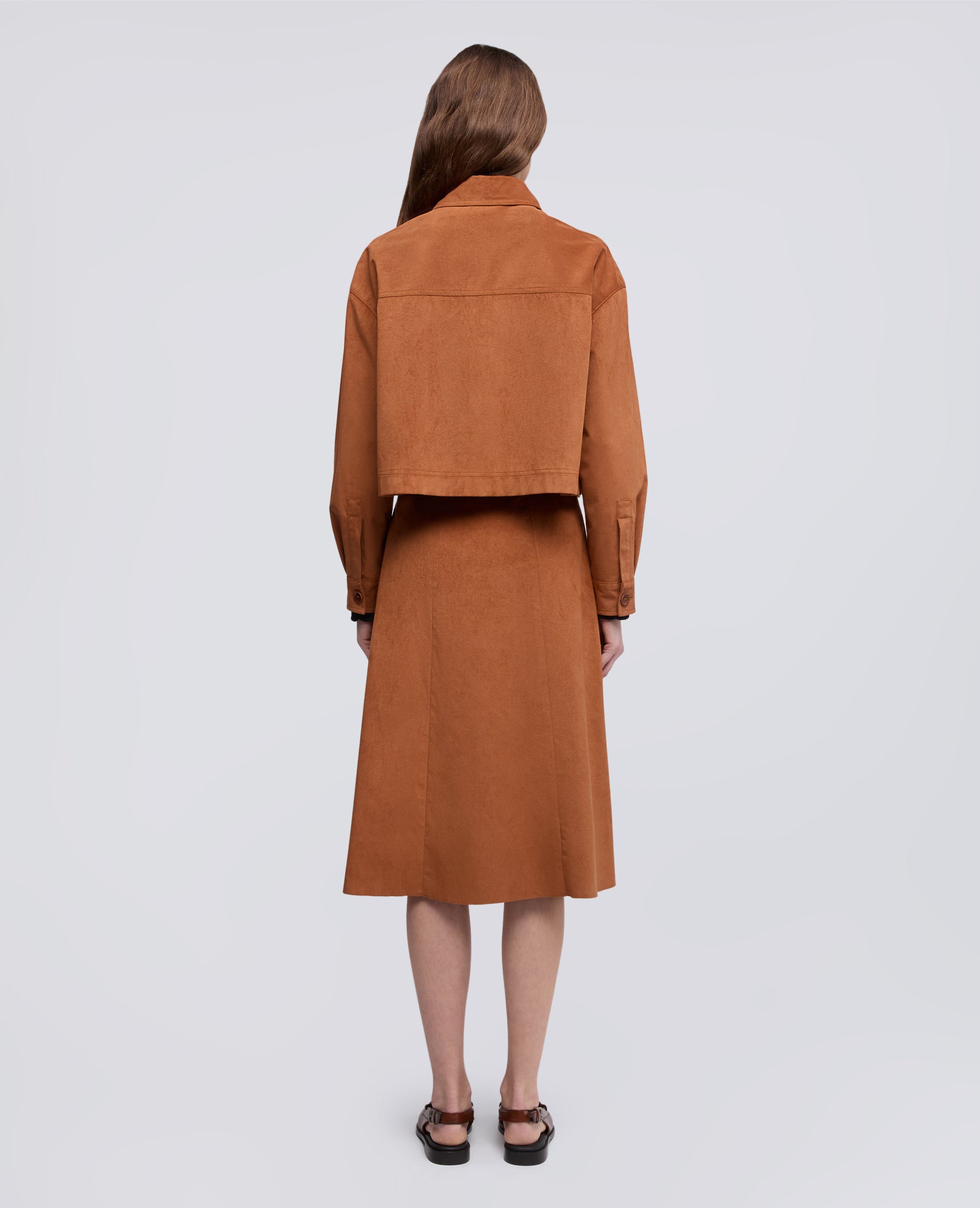 GIUBBOTTO IN ALCANTARA ® ORIGINALE-RUGGINE-RUST ORANGE-AXIDO-ROSTORANGE-ROUILLE