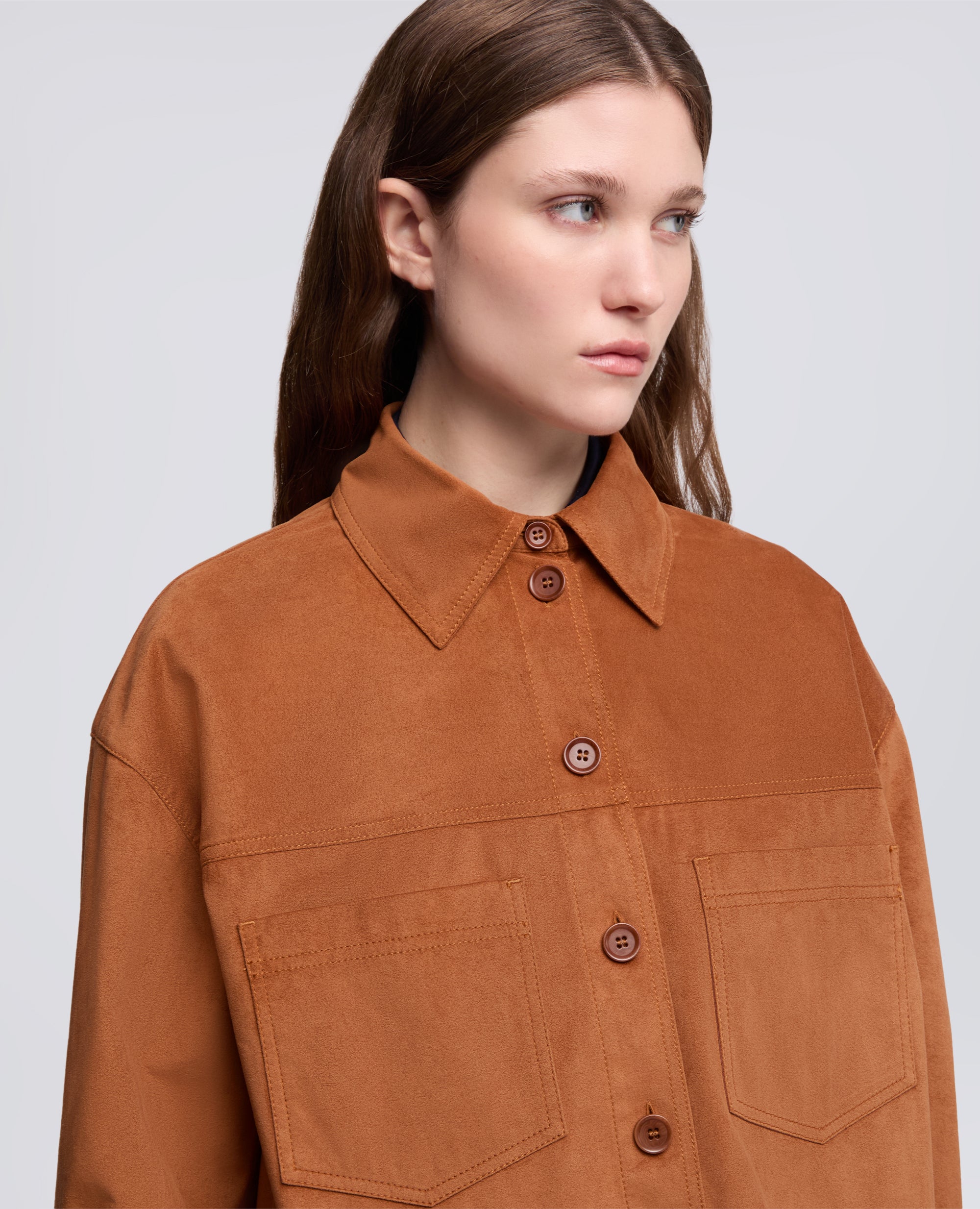 GIUBBOTTO IN ALCANTARA ® ORIGINALE-RUGGINE-RUST ORANGE-AXIDO-ROSTORANGE-ROUILLE