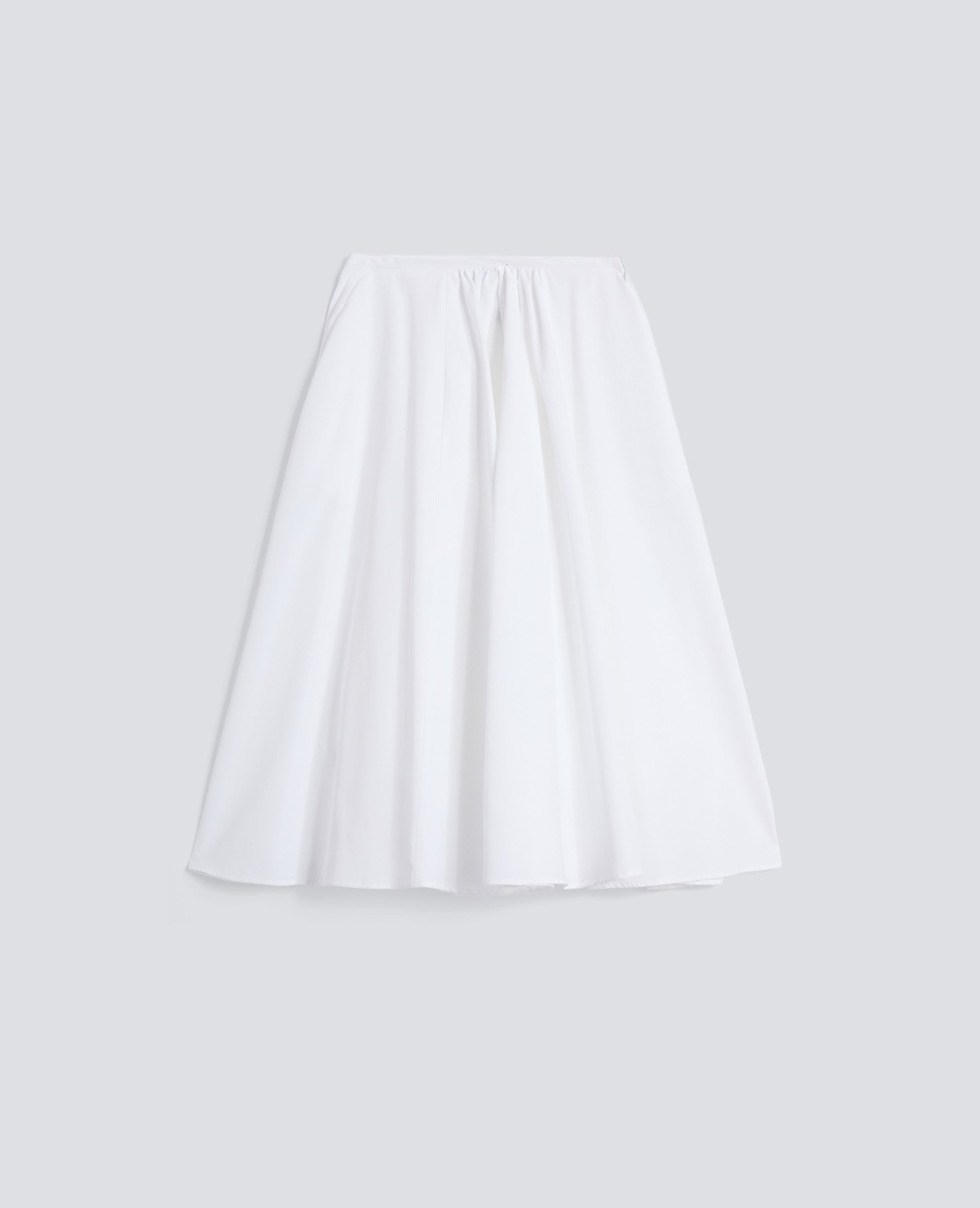 GONNA IN POPELINE COTONE-BIANCO-WHITE-BLANCO-WEISS-BLANC