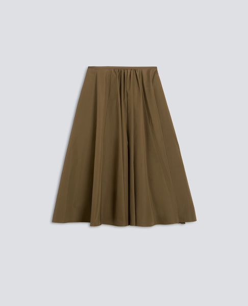 COTTON POPLIN SKIRT - MILITARY