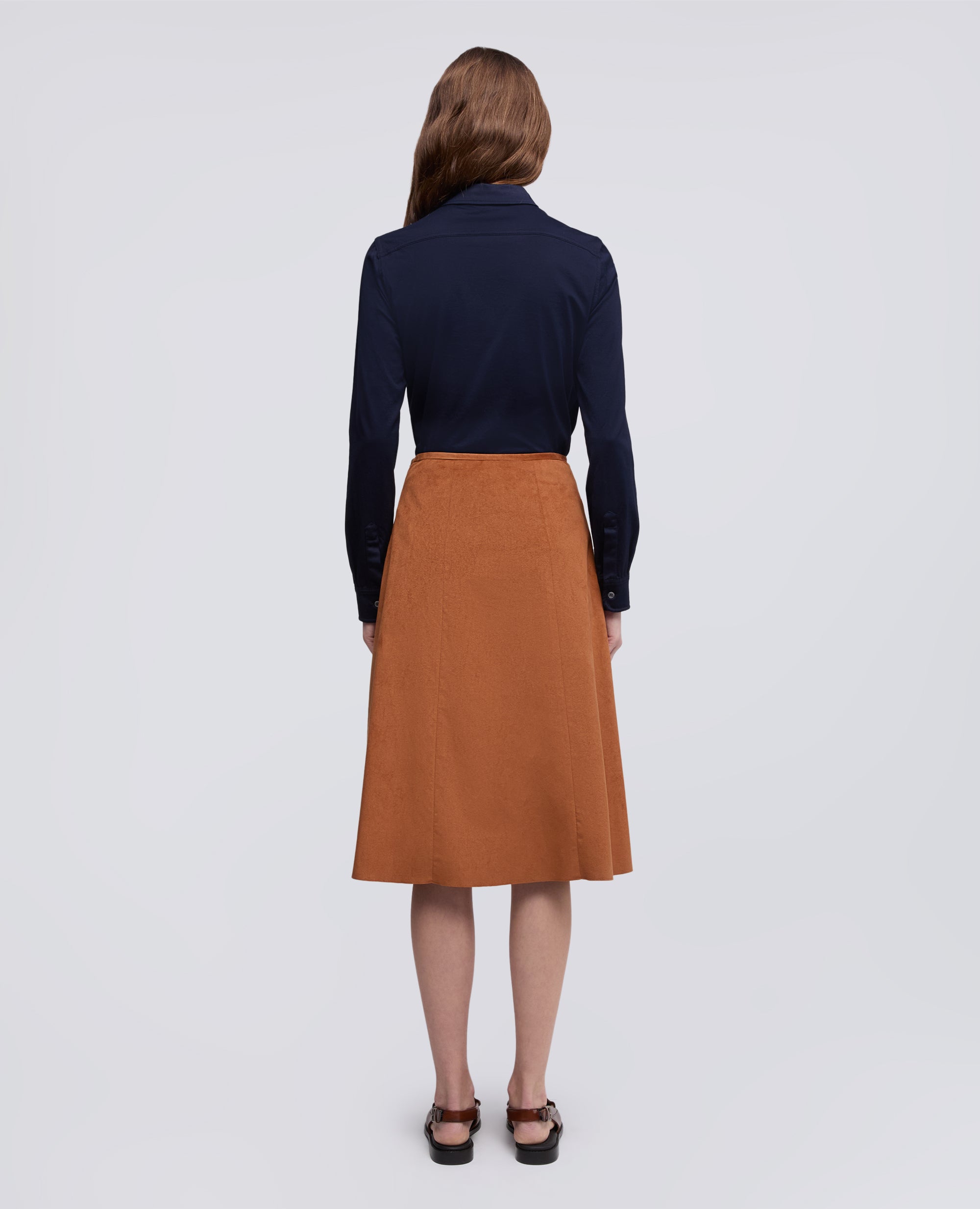 GONNA IN ALCANTARA ® ORIGINALE-RUGGINE-RUST ORANGE-AXIDO-ROSTORANGE-ROUILLE