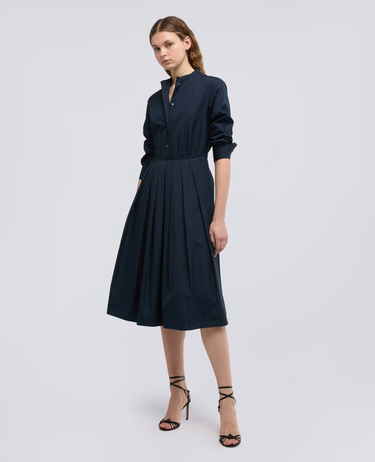 ABITO IN POPELINE DI COTONE-NAVY-NAVY-AZUL MARINO-NAVY-NAVY