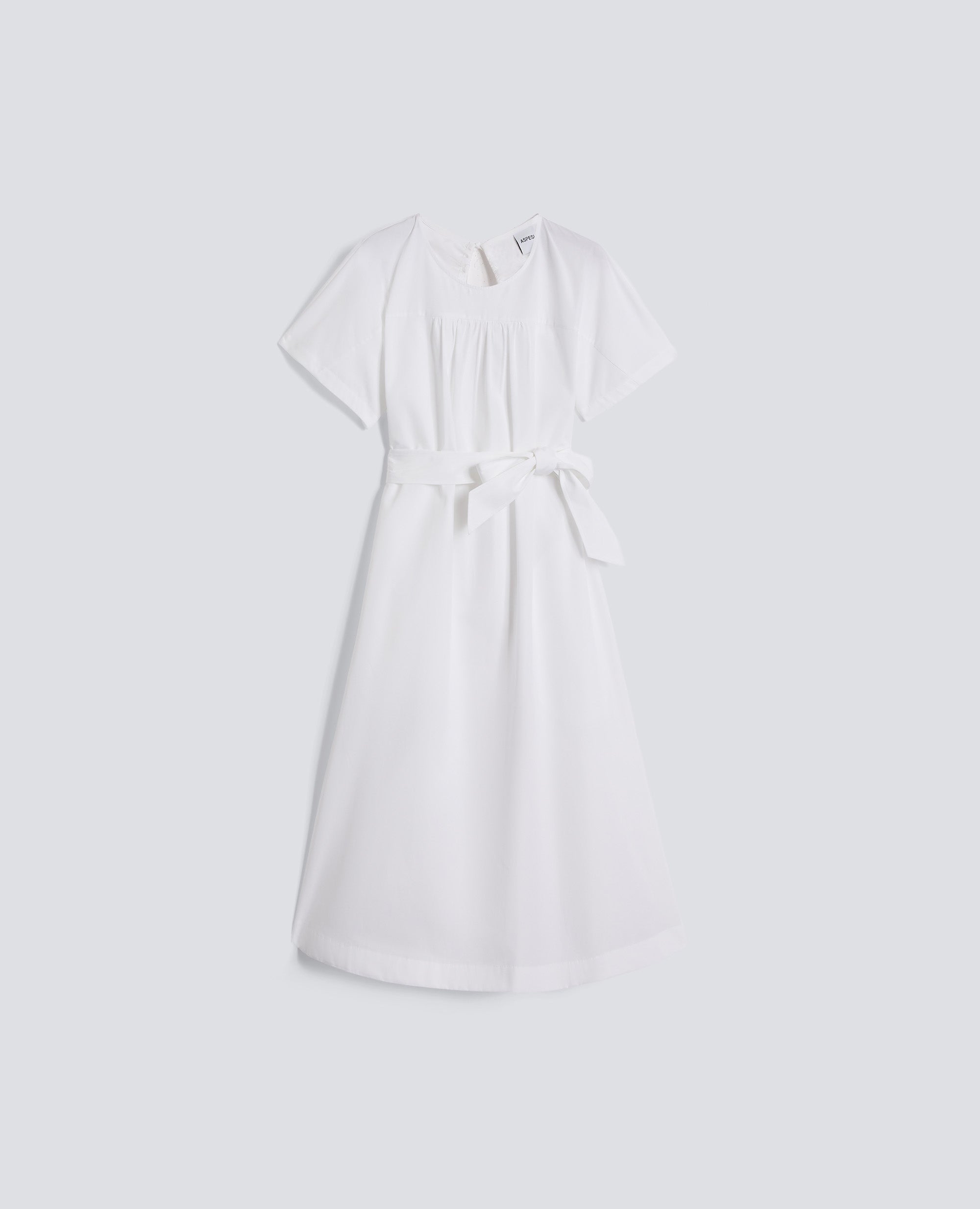 ABITO IN POPELINE COTONE-BIANCO-WHITE-BLANCO-WEISS-BLANC