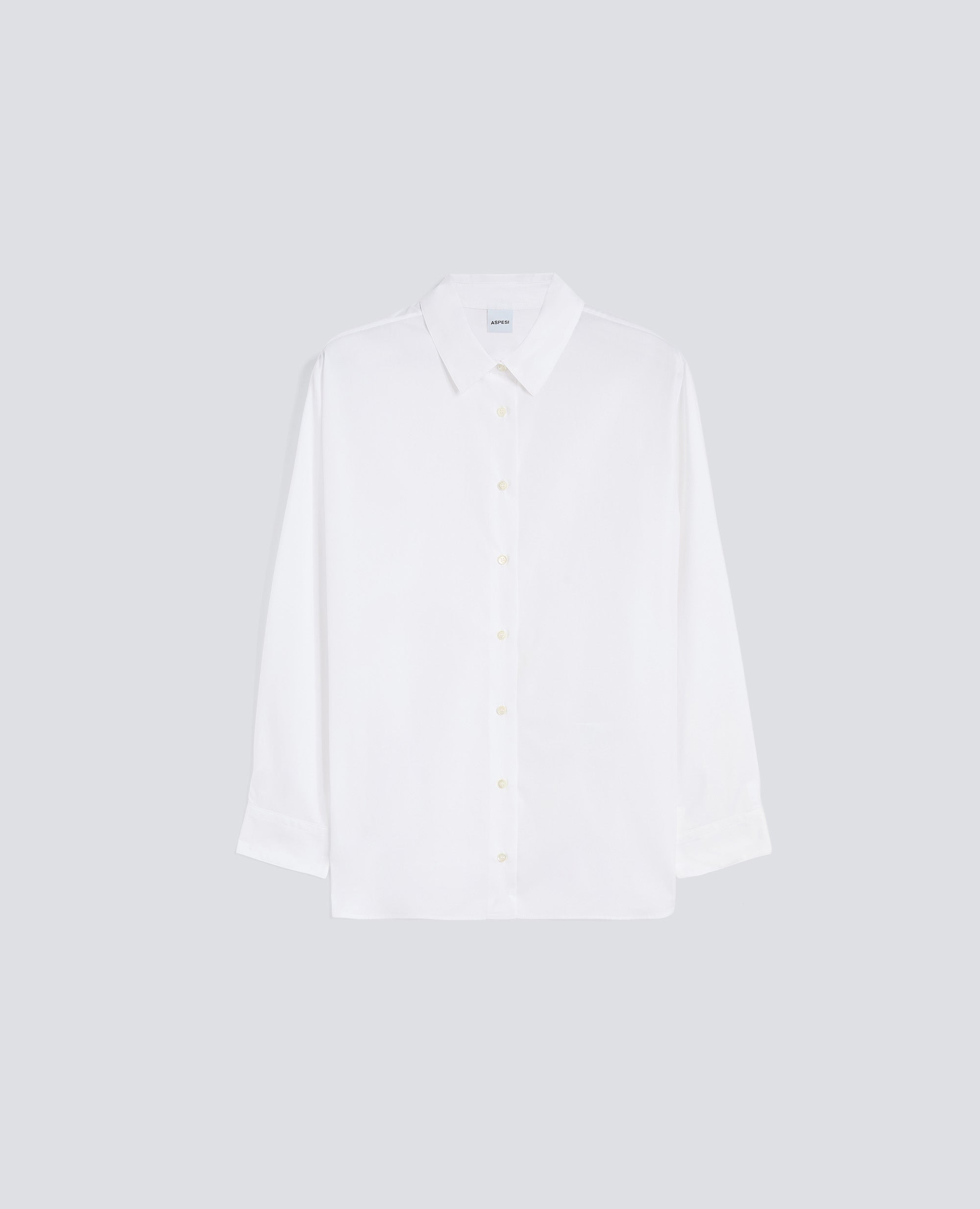 CAMICIA IN POPELINE DI COTONE-BIANCO-WHITE-BLANCO-WEISS-BLANC