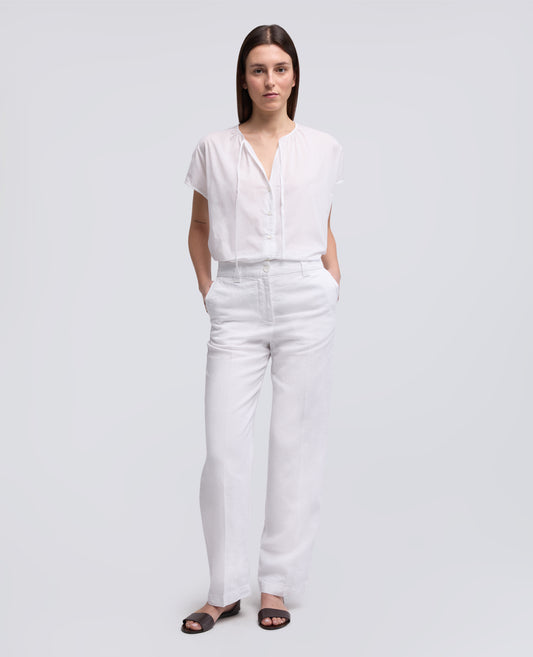 CAMICIA IN MUSSOLA DI COTONE-BIANCO-WHITE-BLANCO-WEISS-BLANC