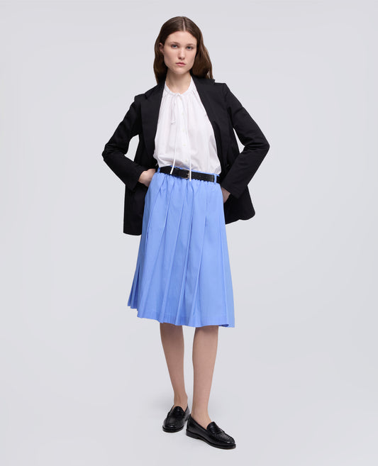 CAMICIA IN POPELINE DI COTONE-BIANCO-WHITE-BLANCO-WEISS-BLANC