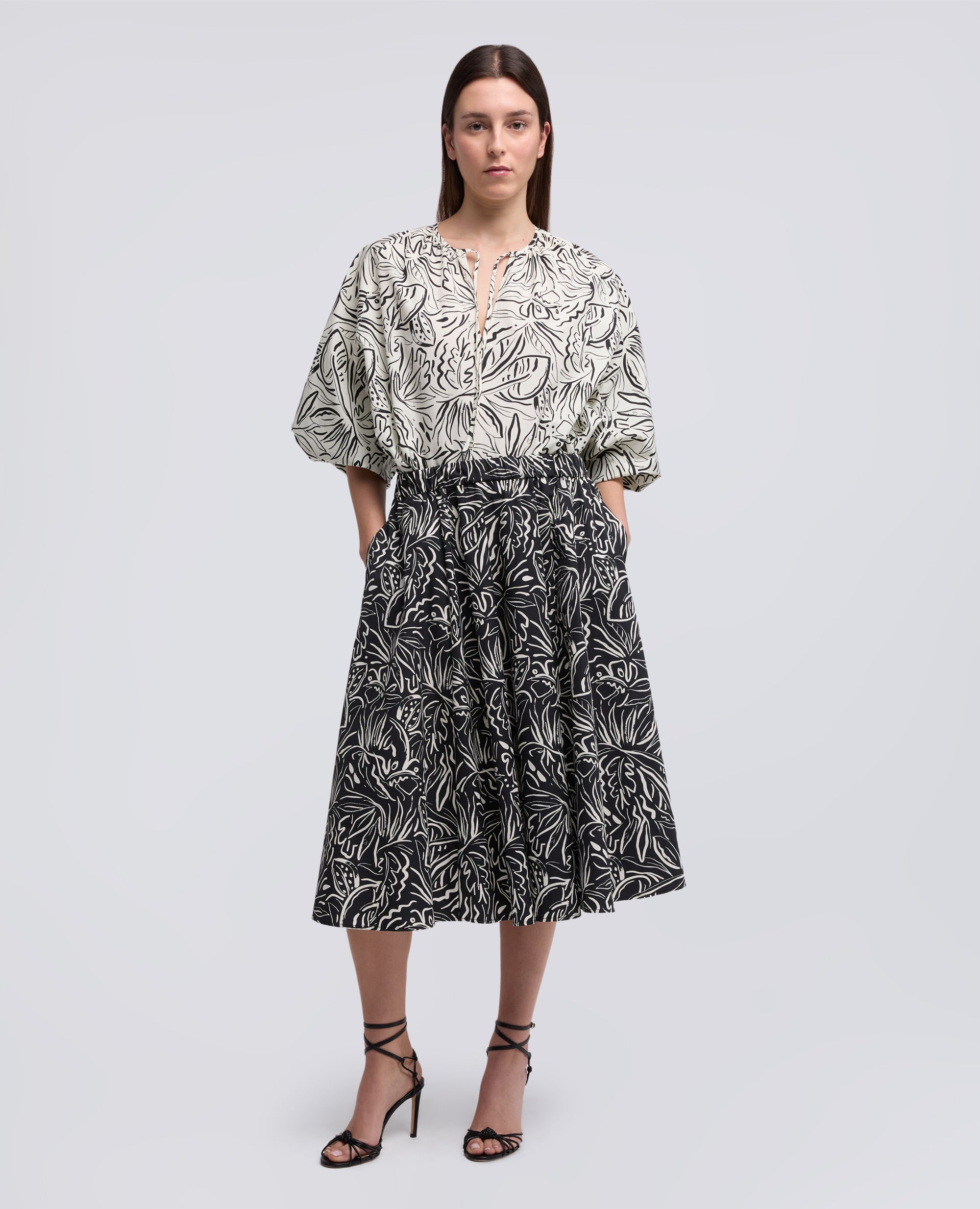 TOP IN POPELINE DI COTONE STAMPA PASSION FRUIT-STAMPA NATURALE-STAMPA NATURALE-STAMPA NATURALE-STAMPA NATURALE-STAMPA NATURALE