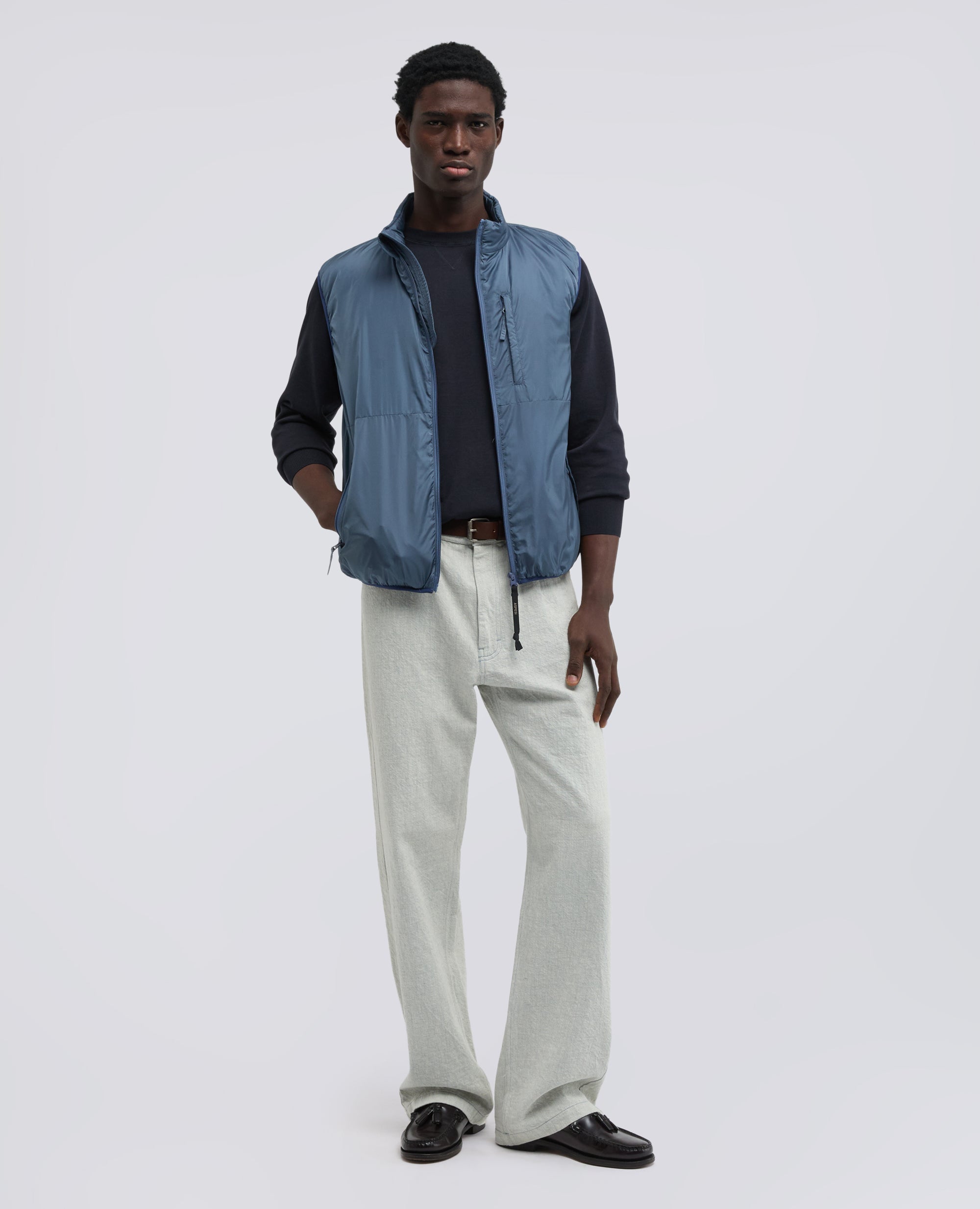 GILET JIL IN NYLON-AVIO-AIR FORCE BLUE-AZUL MILITAR-AIR-BLEU AVIATION