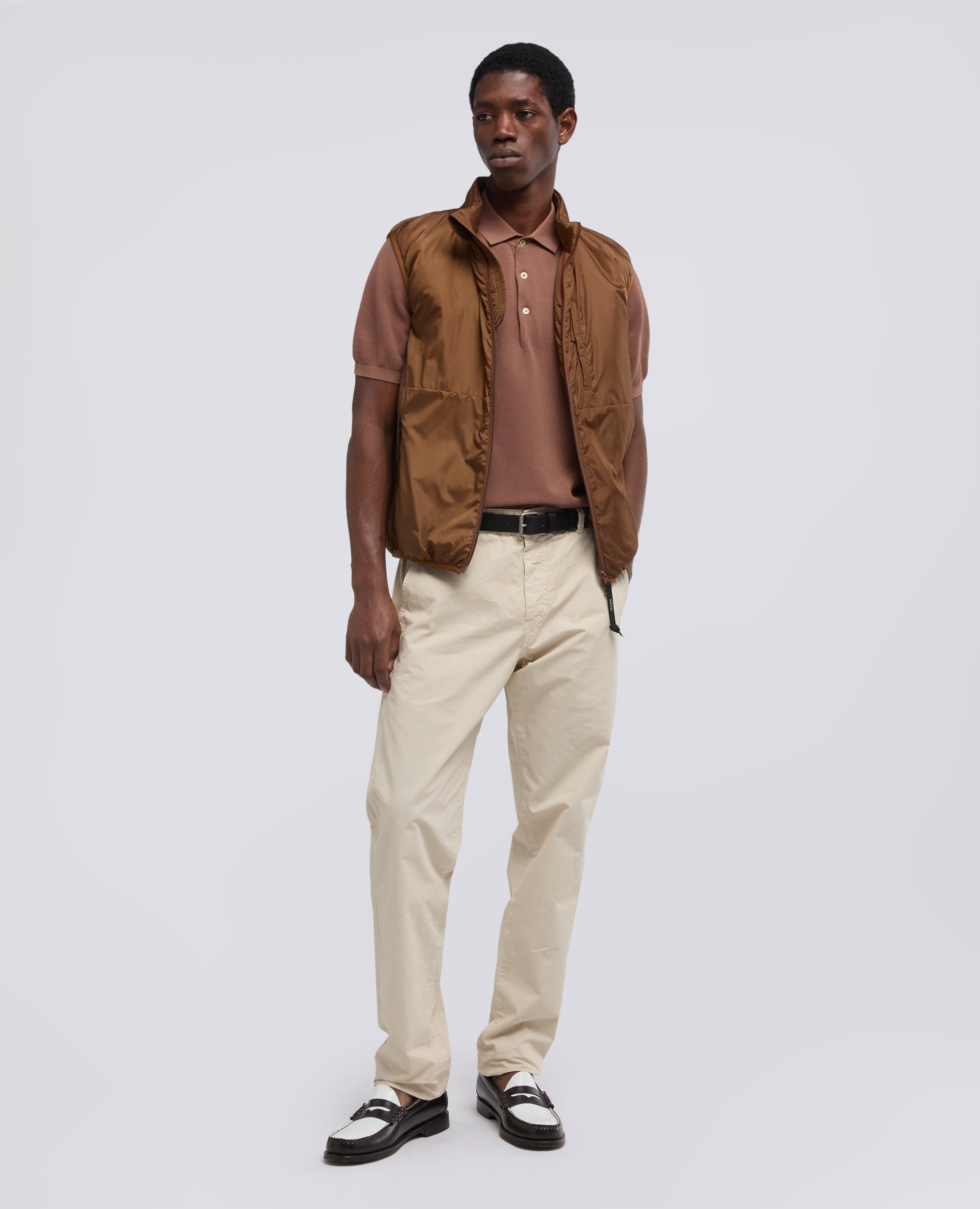 GILET JIL IN NYLON-BISCOTTO-BISCUIT-GALLETA-COOKIE-BISCUIT