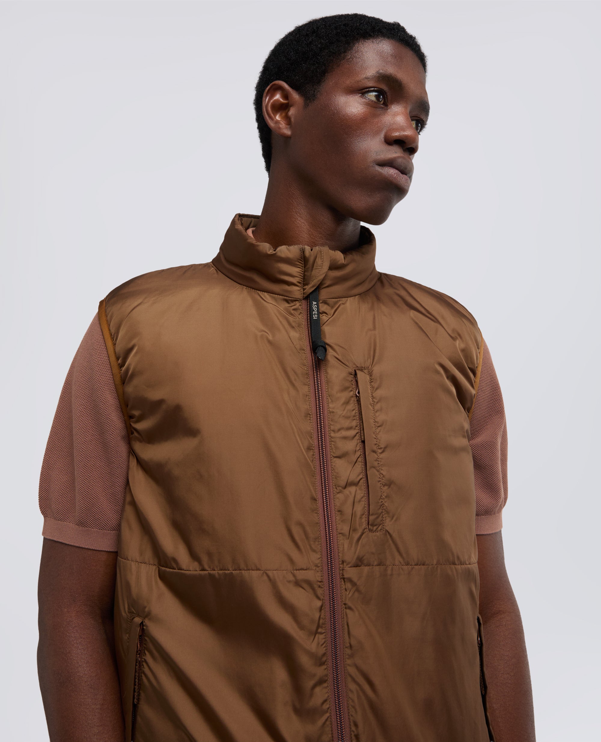 GILET JIL IN NYLON-BISCOTTO-BISCUIT-GALLETA-COOKIE-BISCUIT