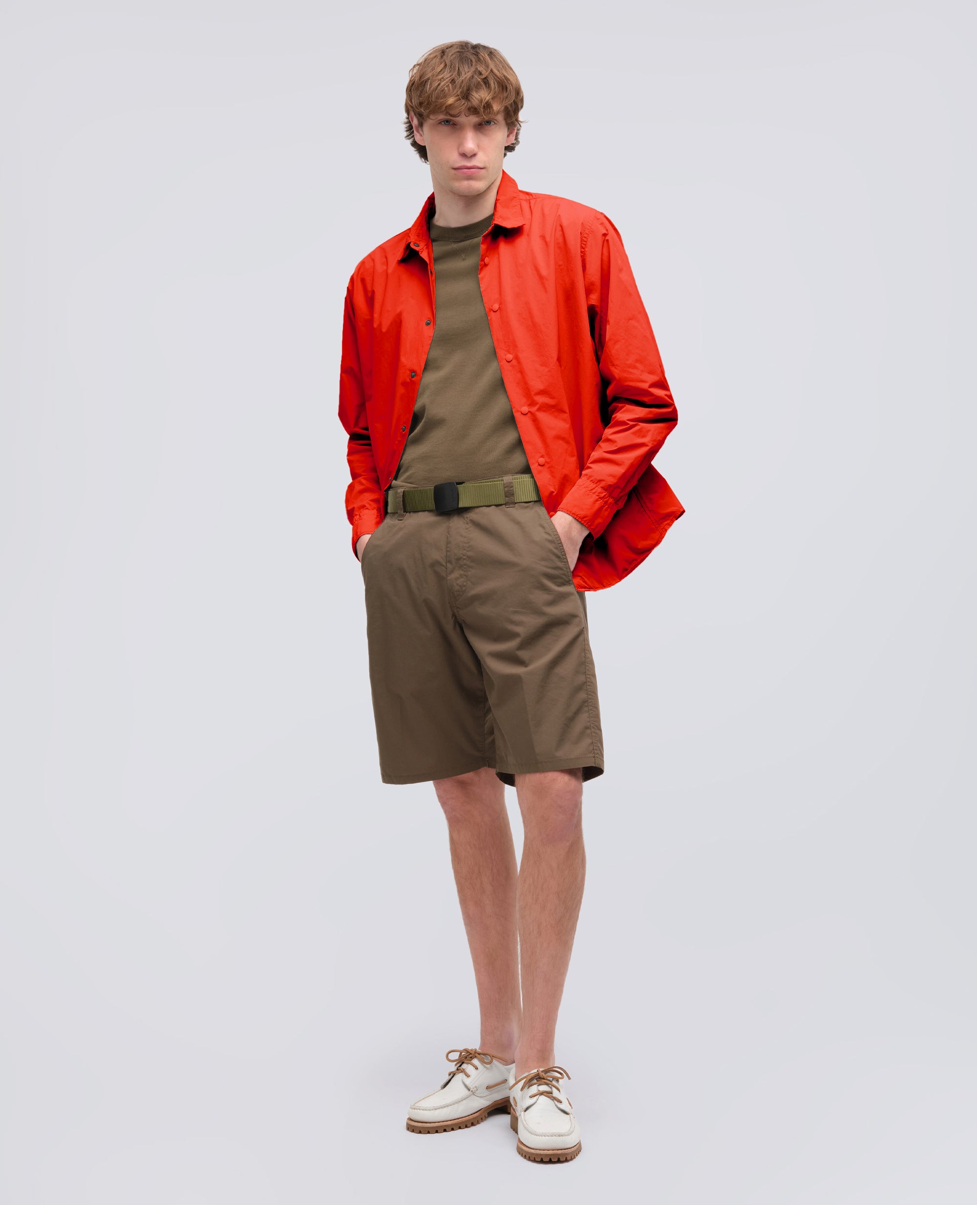CAMICIA IN POLIESTERE E NYLON WATER REPELLENT-CORALLO-CORAL-CORAL-KORALLE-CORAIL