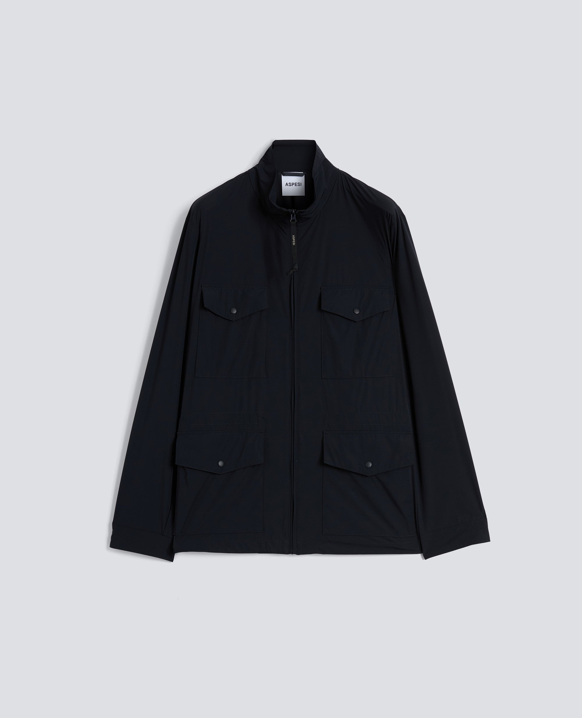 FIELD JACKET IN NYLON STRETCH-NAVY-NAVY-AZUL MARINO-NAVY-NAVY