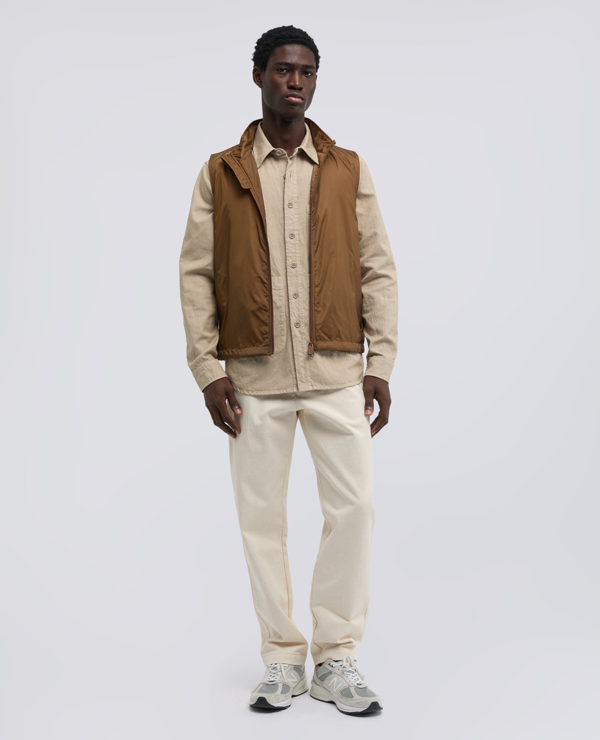 GILET VERNES IN NYLON-BISCOTTO-BISCUIT-GALLETA-COOKIE-BISCUIT