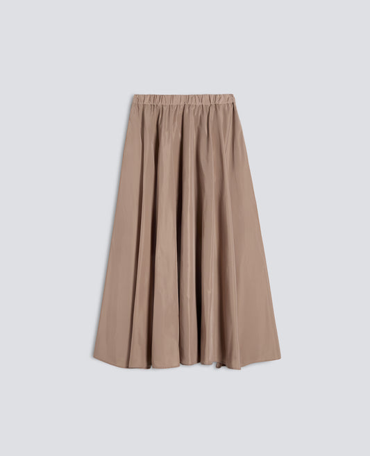 GONNA IN POLIESTERE TECNICO-BEIGE-BEIGE-BEIS-BEIGE-BEIGE