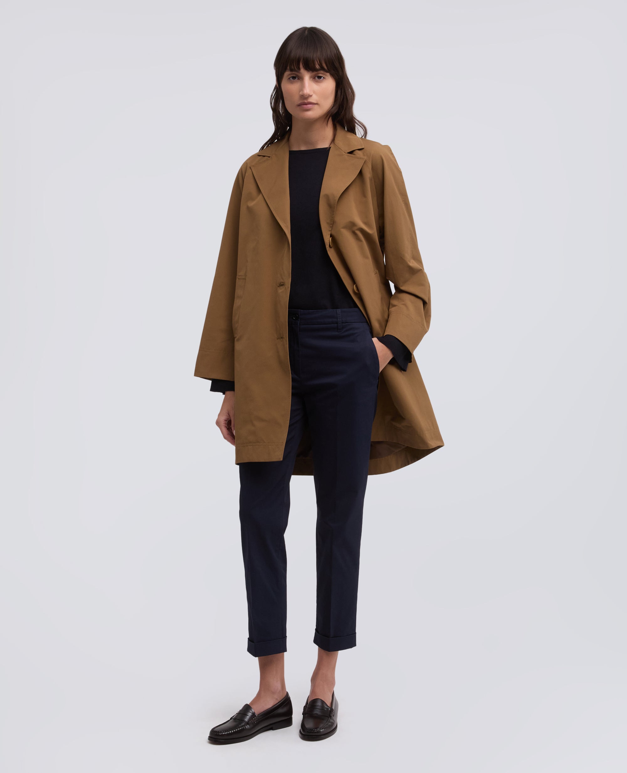 CAPPOTTO FODERATO IN TELA DI COTONE E POLIESTERE-TABACCO-TOBACCO-TABACO-TABAK-TABAC