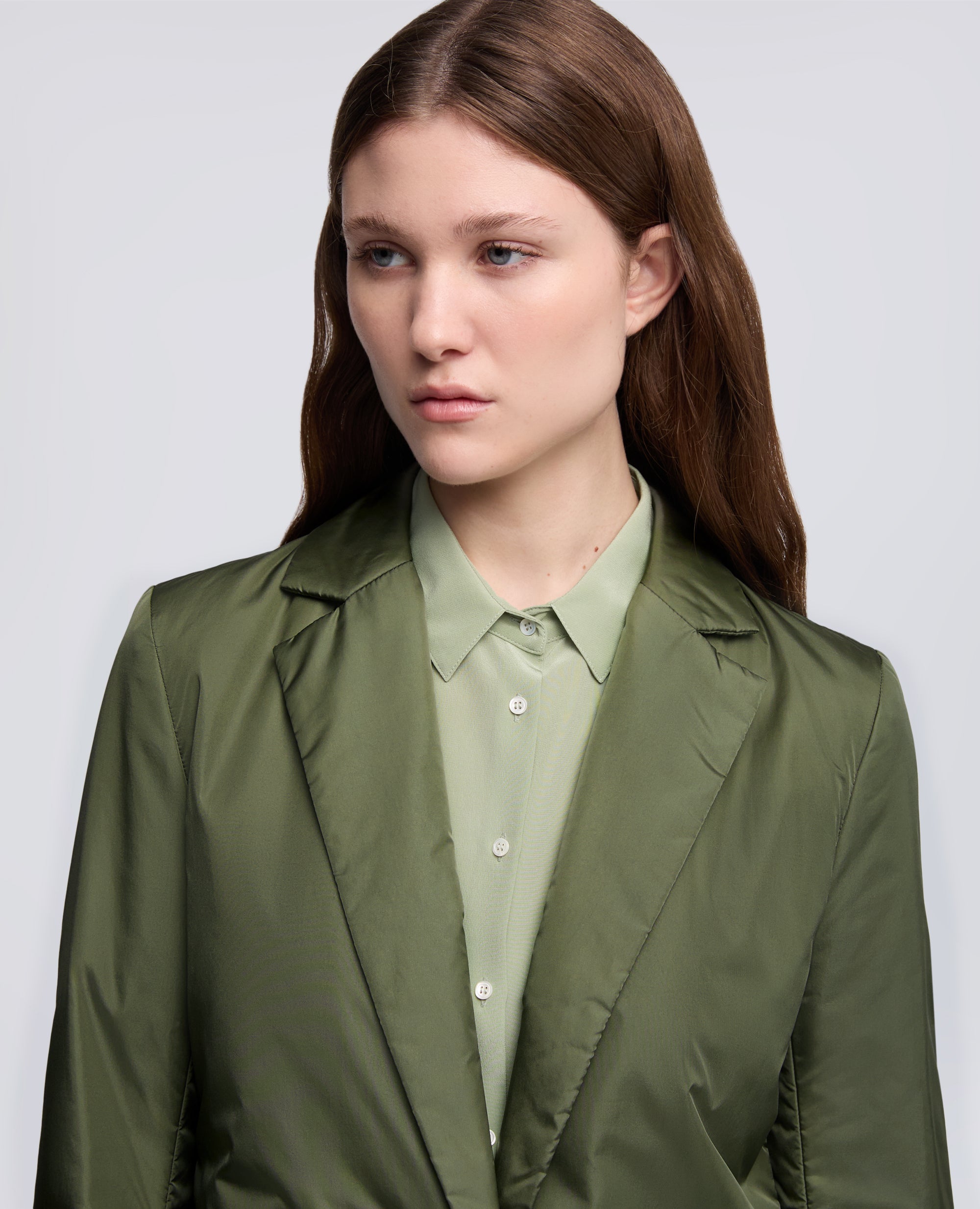 GIACCA IN NYLON IMBOTTITA-OLIVA-OLIVE-OLIVA-OLIVEGRUN-VERT OLIVE