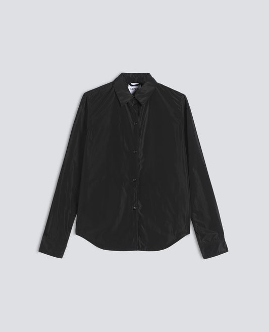 GIACCA CAMICIA SFODERATA IN POLIESTERE TECNICO-NERO-BLACK-NEGRO-SCHWARZ-NOIR