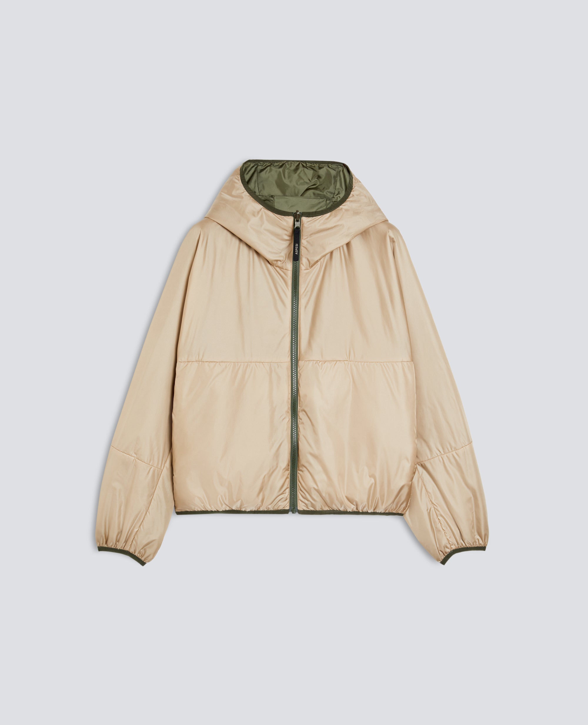 GIUBBOTTO REVERSIBILE BICOLORE IN NYLON-VERDE+BEIGE-VERDE+BEIGE-VERDE+BEIGE-VERDE+BEIGE-VERDE+BEIGE