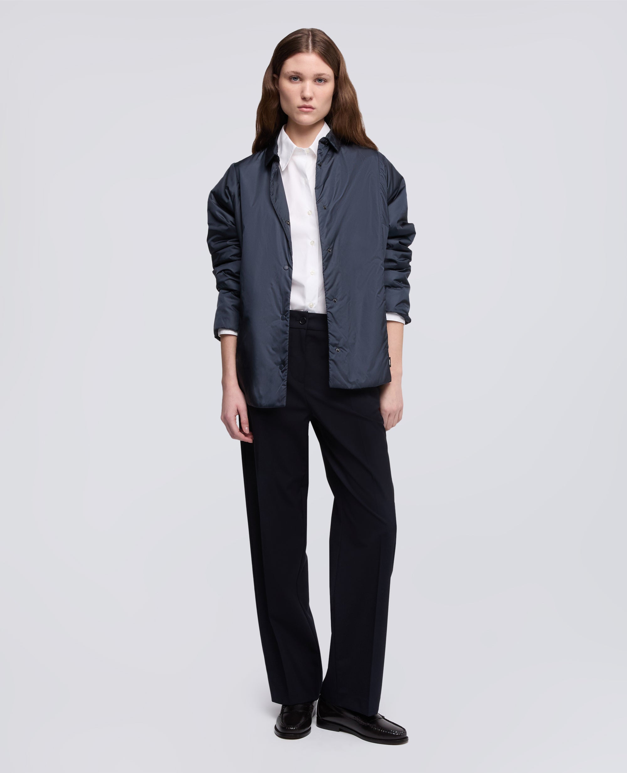 CAMICIA IN NYLON IMBOTTITA-NAVY-NAVY-AZUL MARINO-NAVY-NAVY