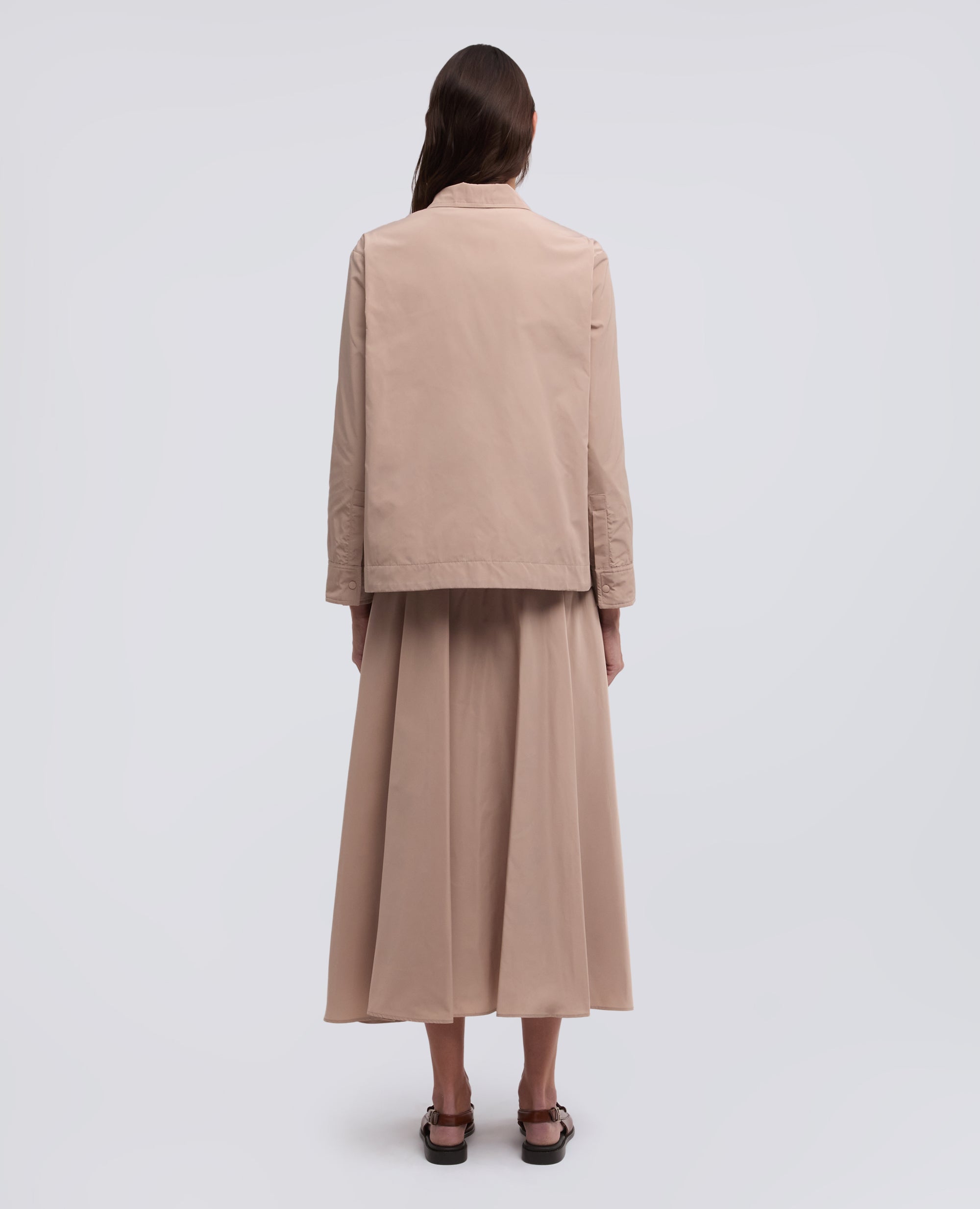 GIACCA IN POLIESTERE TECNICO-BEIGE-BEIGE-BEIS-BEIGE-BEIGE